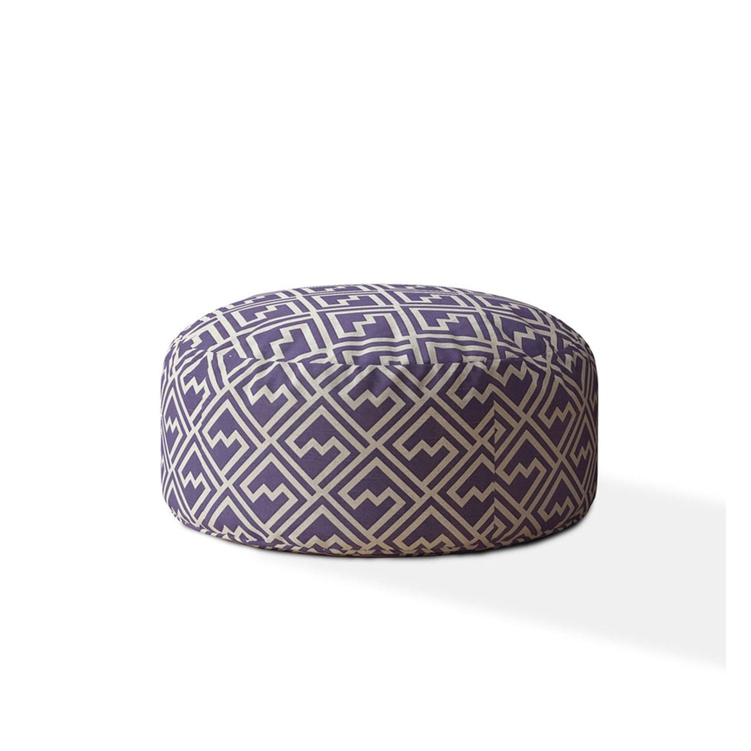 Indoor TETRI Med Purple Round Zipper Pouf - Cover Only - 24in dia x 20in tall