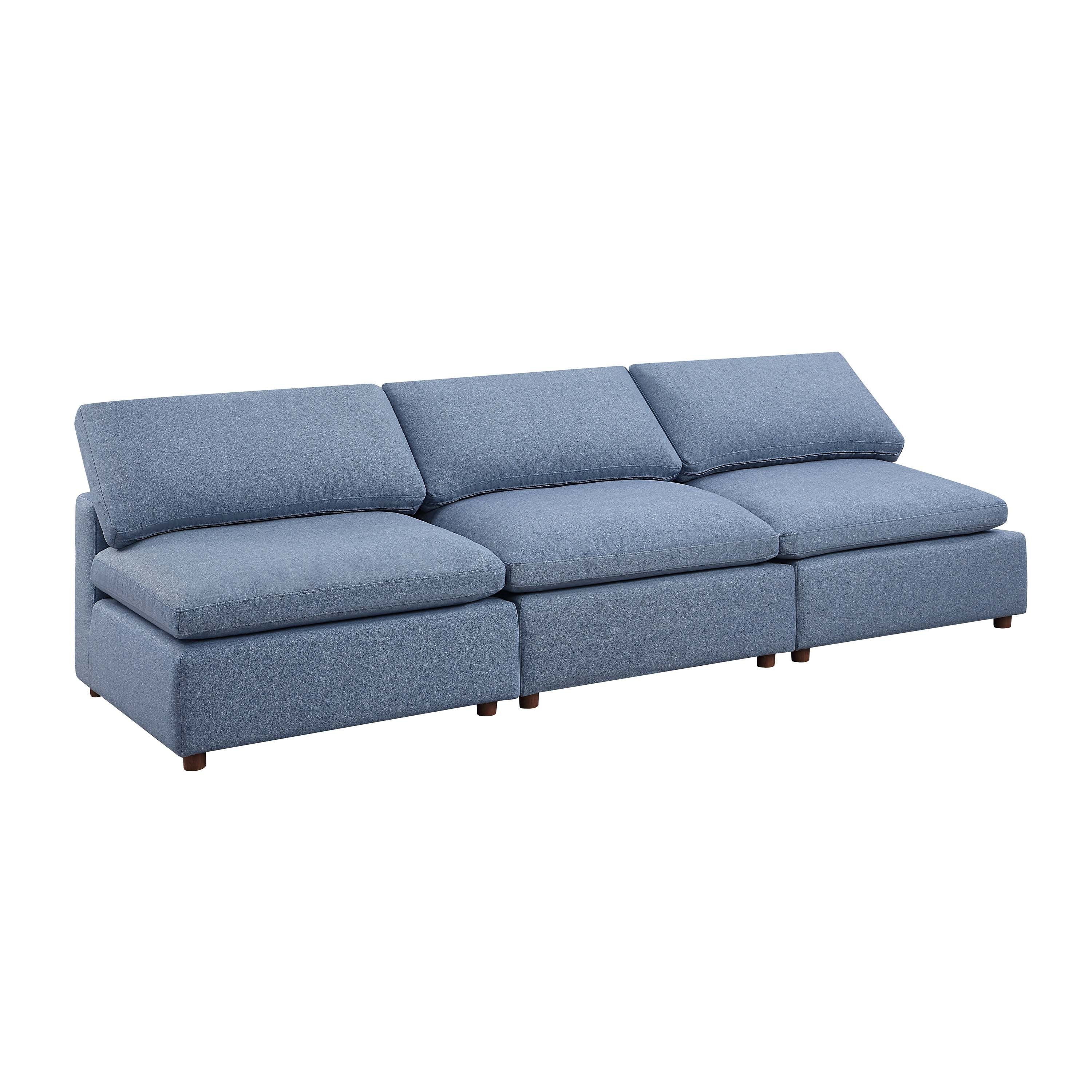 Modern Modular Sectional Sofa Set, Self-customization Design Sofa, Blue