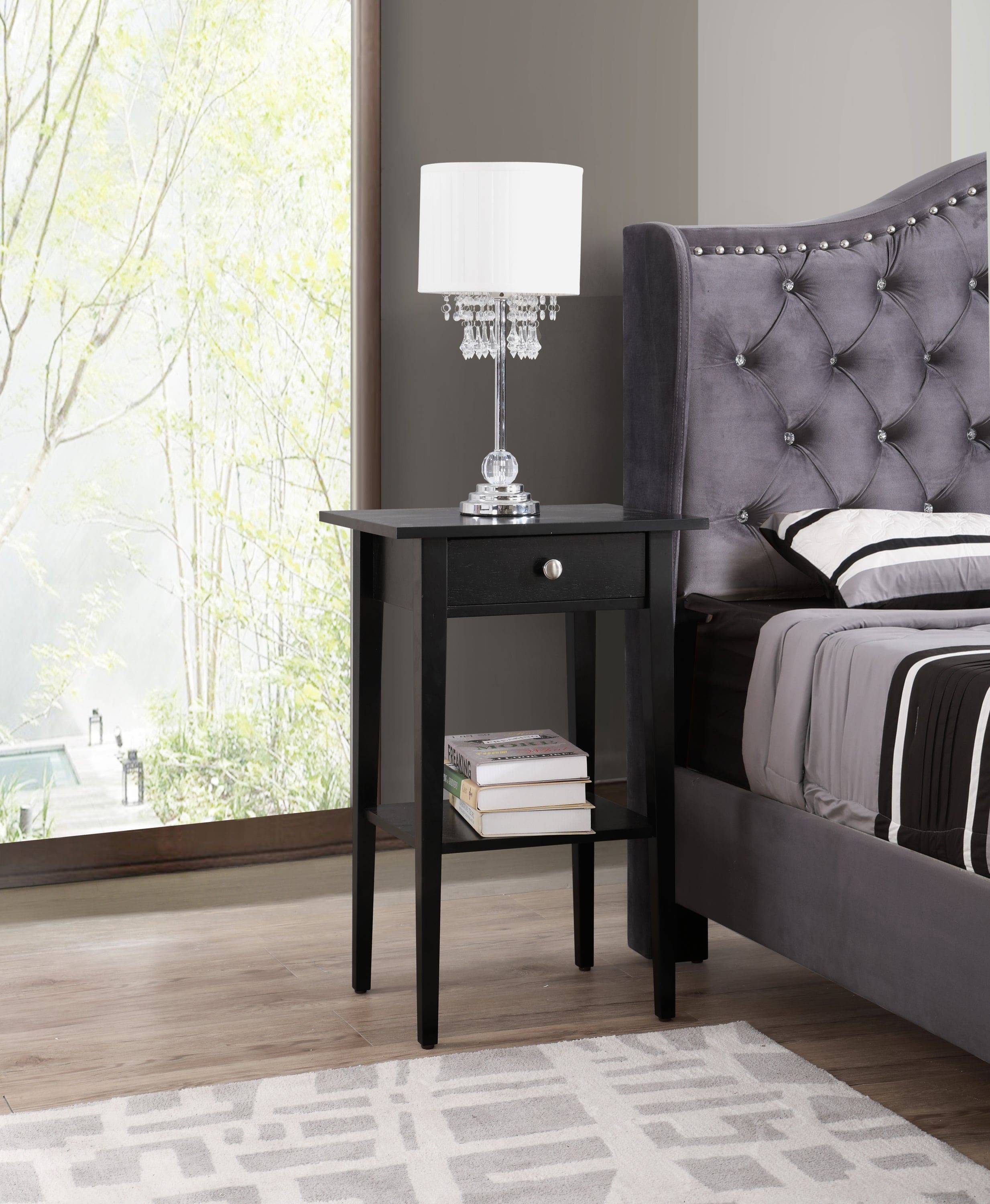 Glory Furniture Dalton G037-N Nightstand , Black