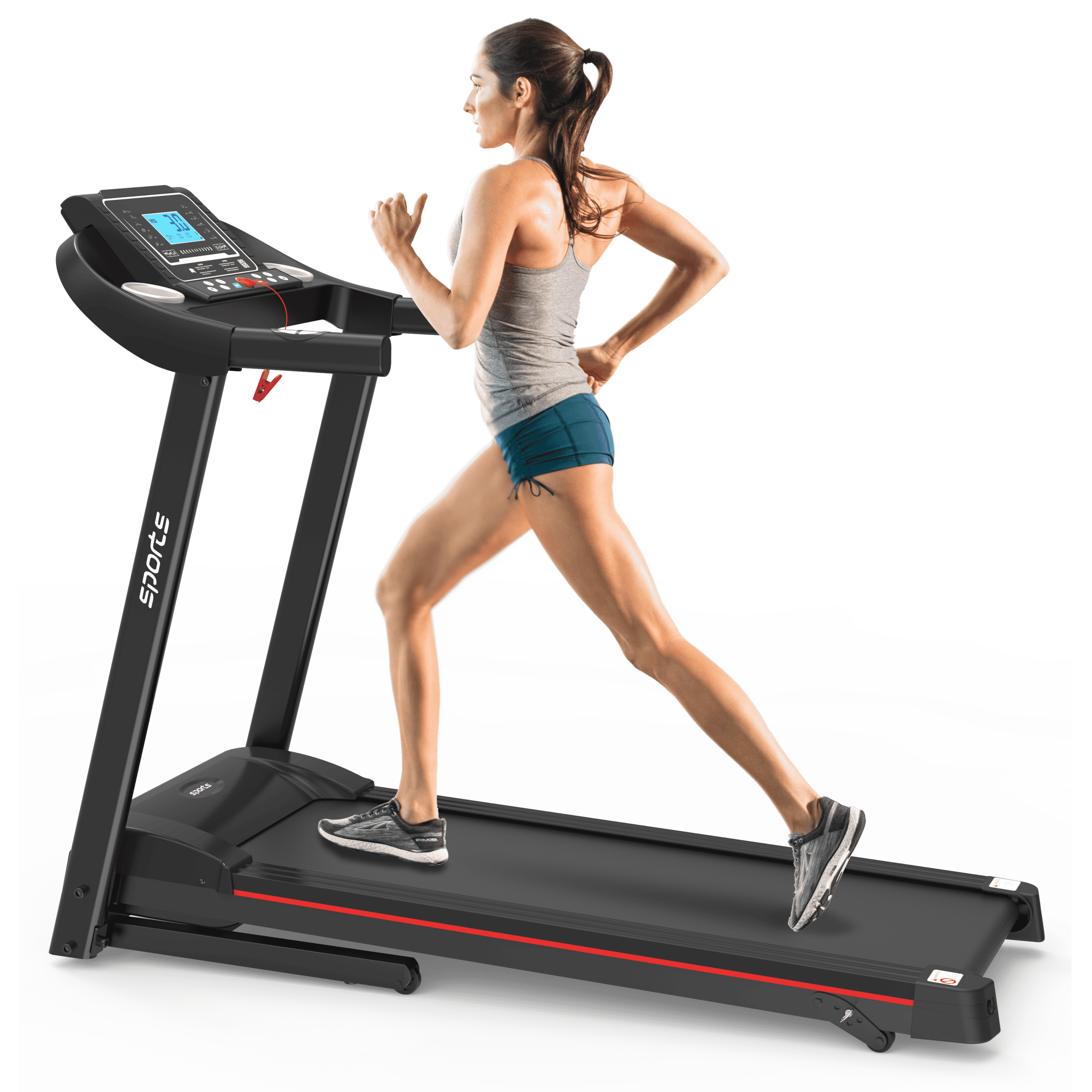 Fitshow App Home Foldable Treadmill with Incline, Folding Treadmill for Home Workout, Electric Walking Treadmill Machine 5" LCD Screen 250 LB Capacity Bluetooth Music