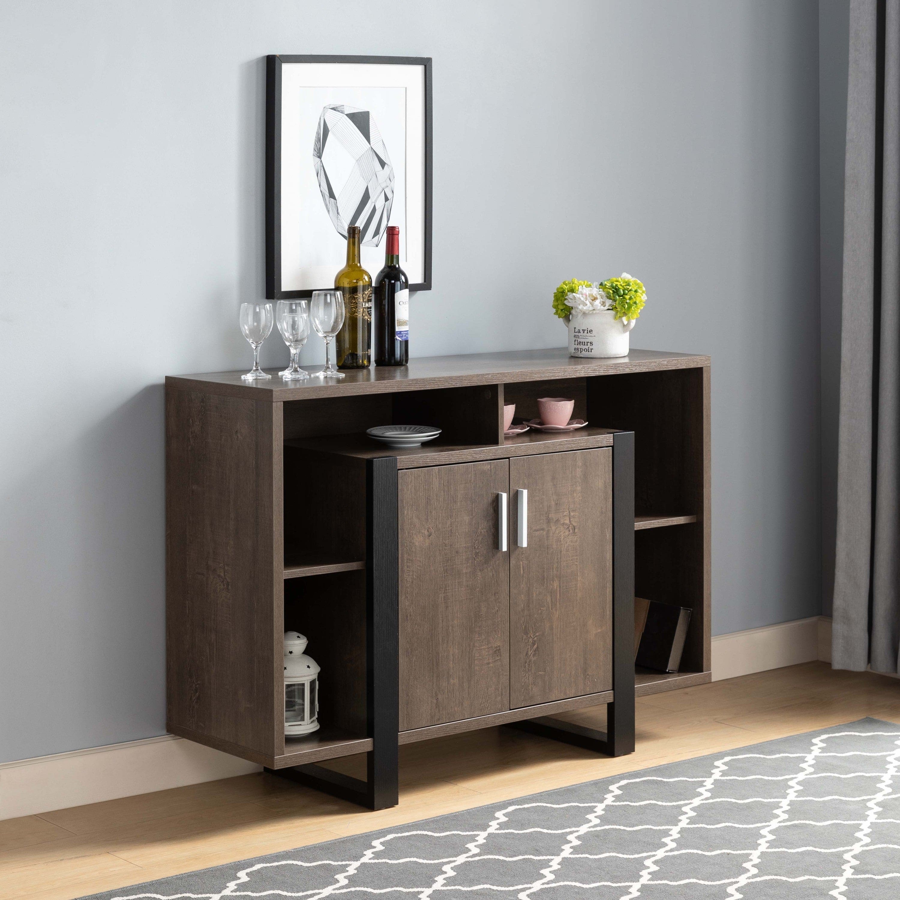 ID USA  212926 Buffet Walnut Oak & Black