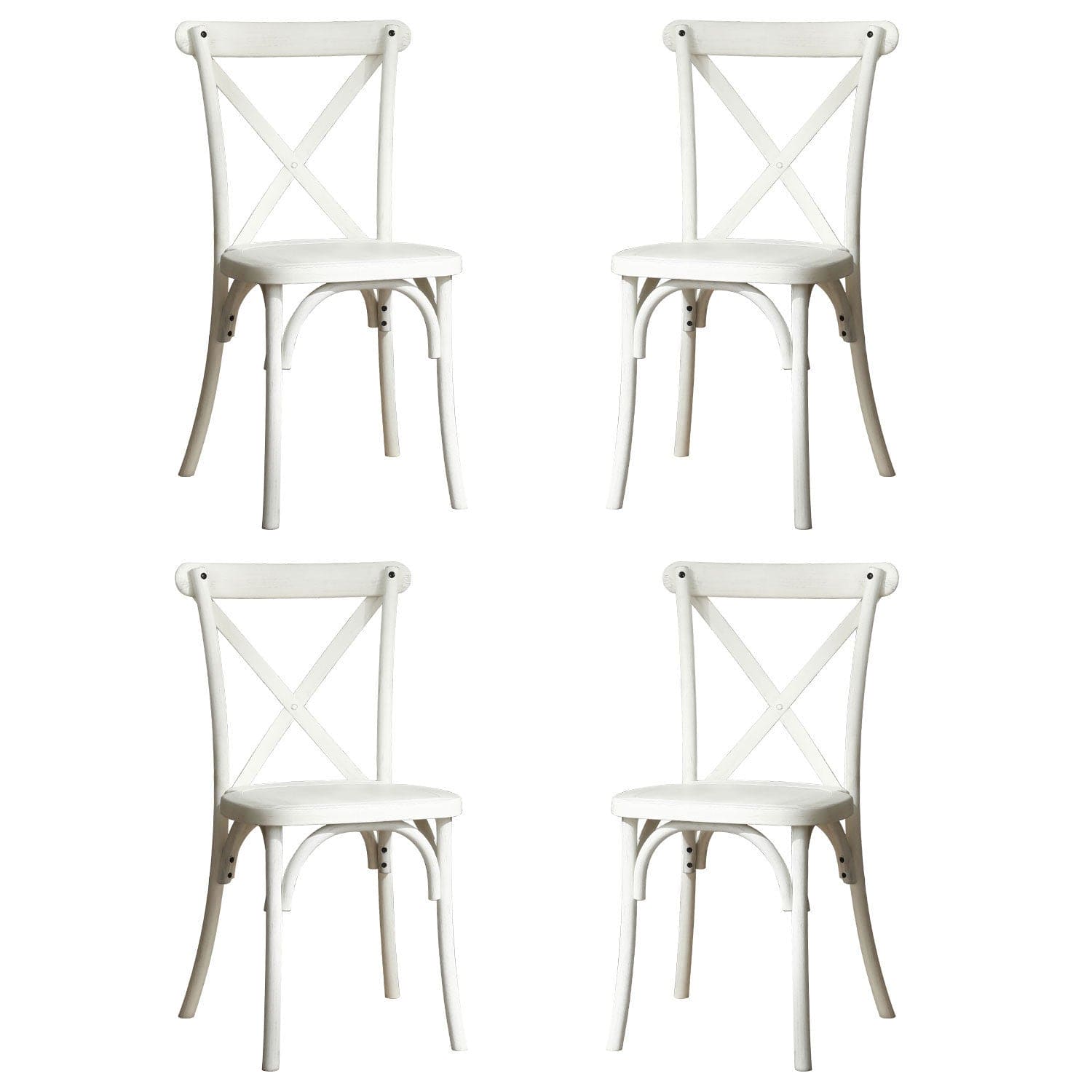 4-Pack Resin X-Back Chair,  Mid Century Chair Modern Farmhouse Cross Back Chair for Kitchen ,Lime Wash