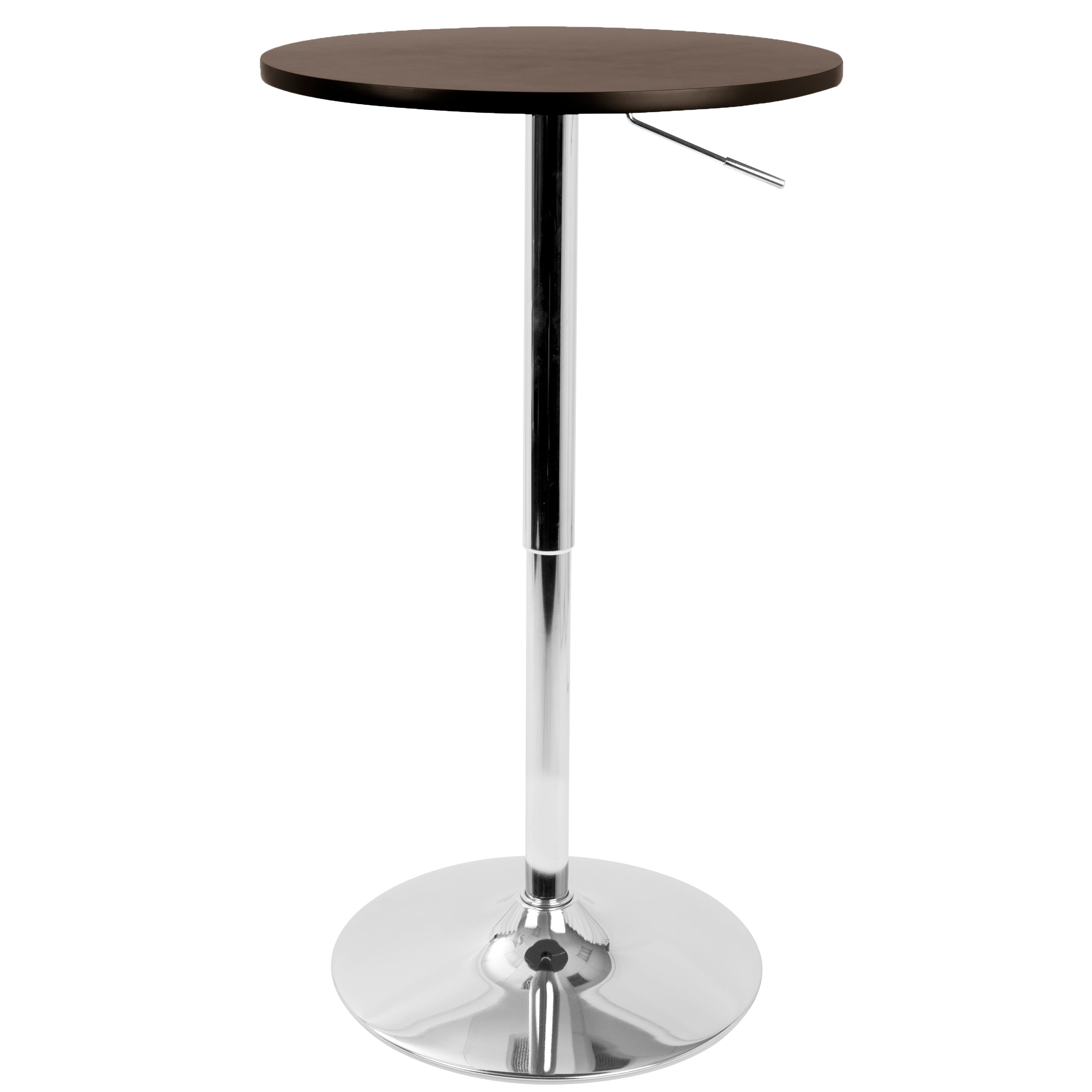 Adjustable Contemporary Bar Table in Brown by LumiSource