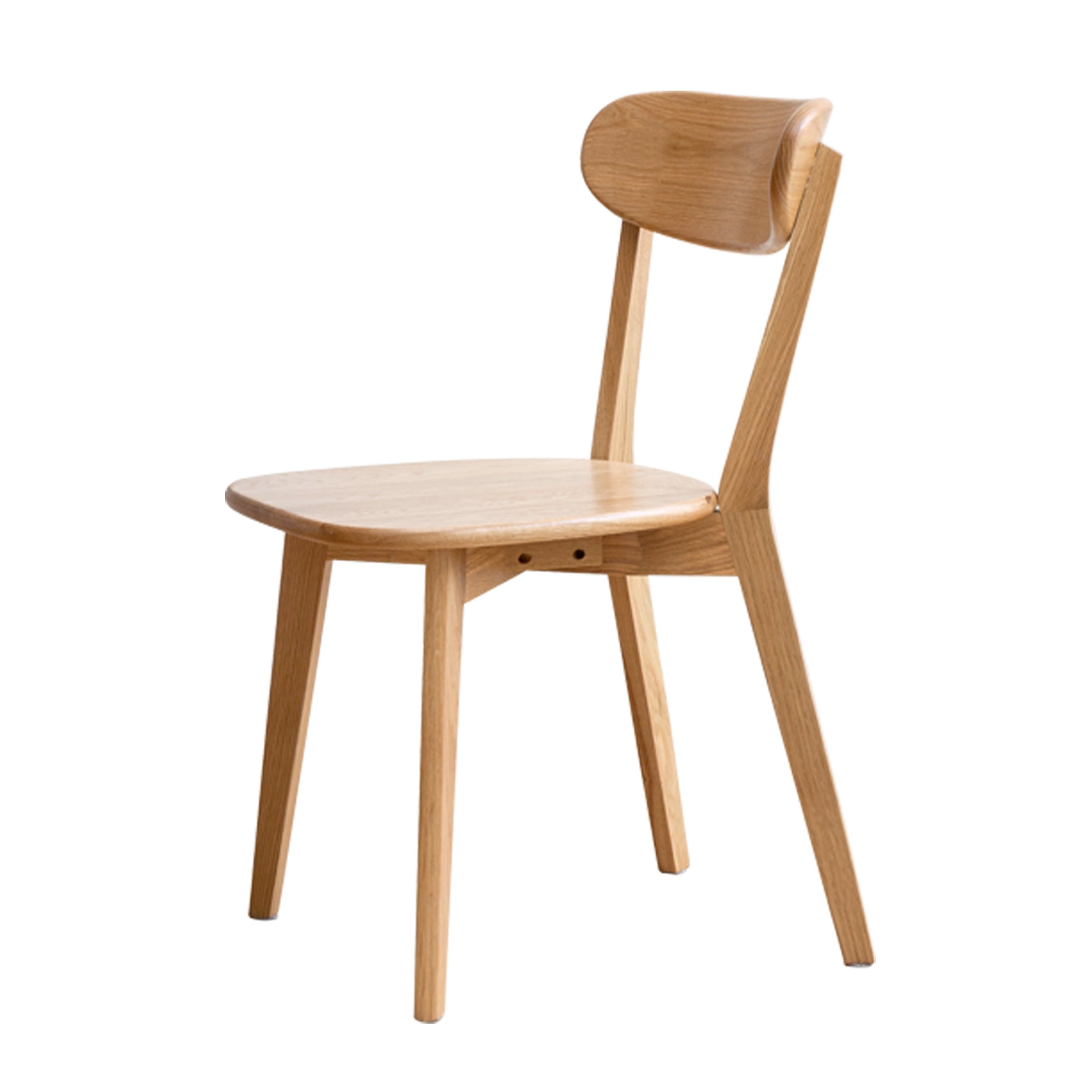 Dining chair wooden FAS grade oak natural wood made in North America 100% dirt-free wood chair solid chair table chair wooden living room chair simple and natural 46.5 * 54 * 80cm