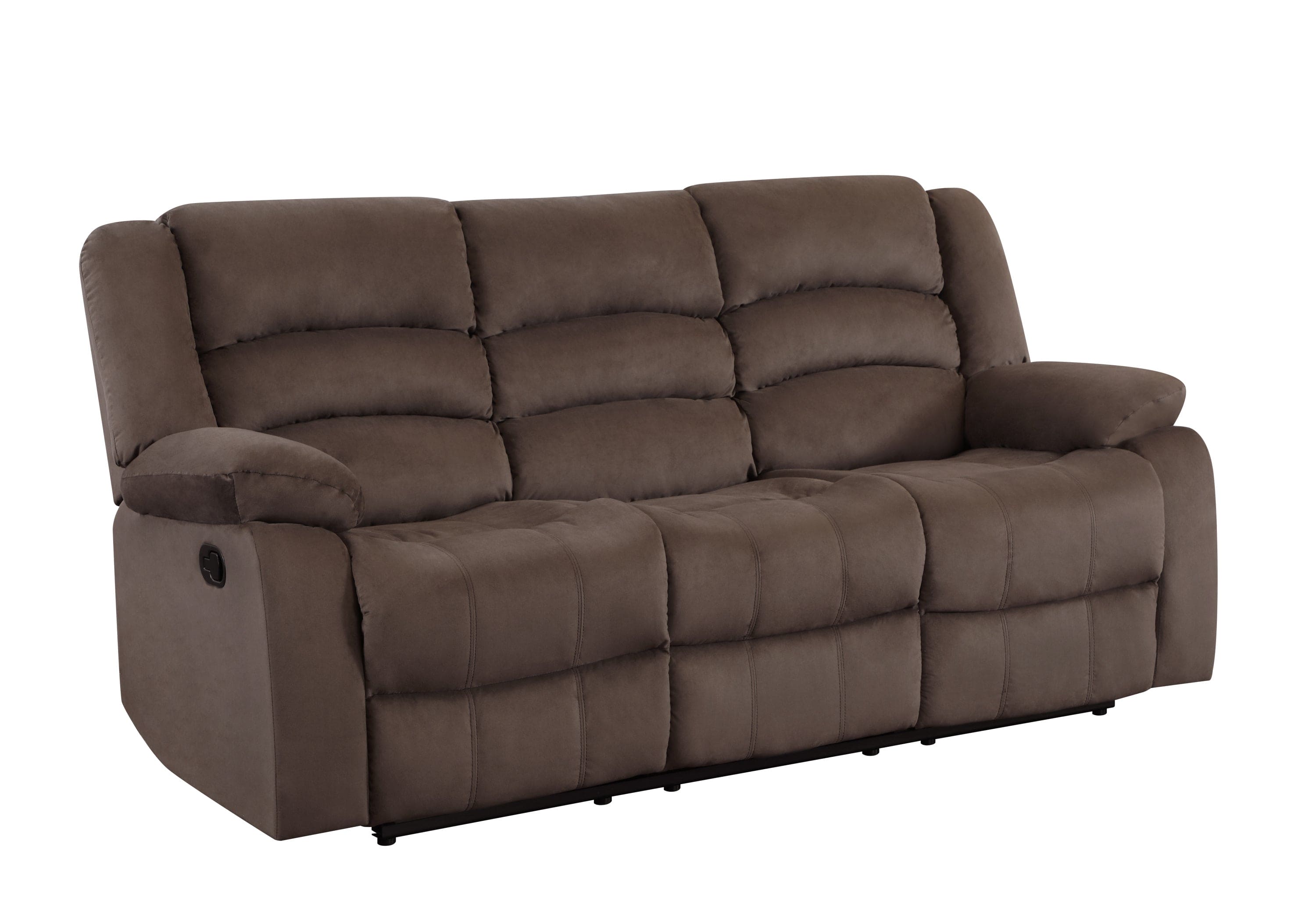 Global United Transitional Microfiber Fabric Upholstered Sofa