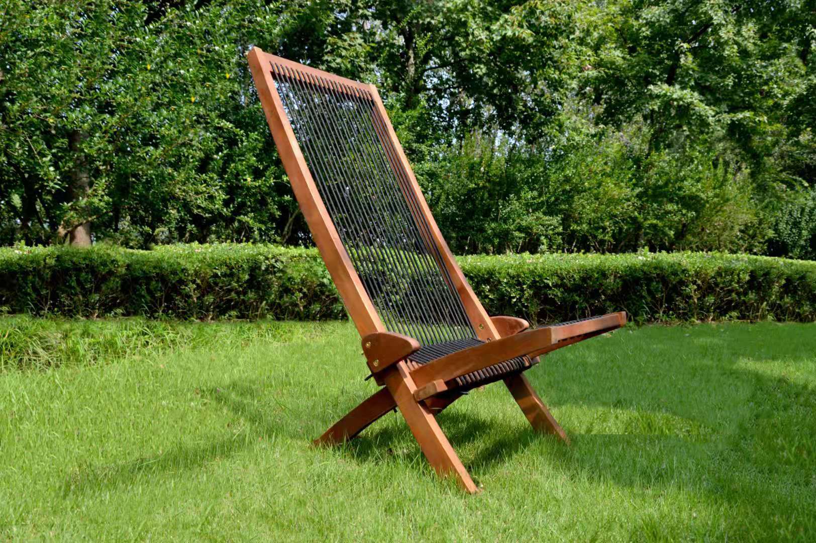 folding roping wood chair