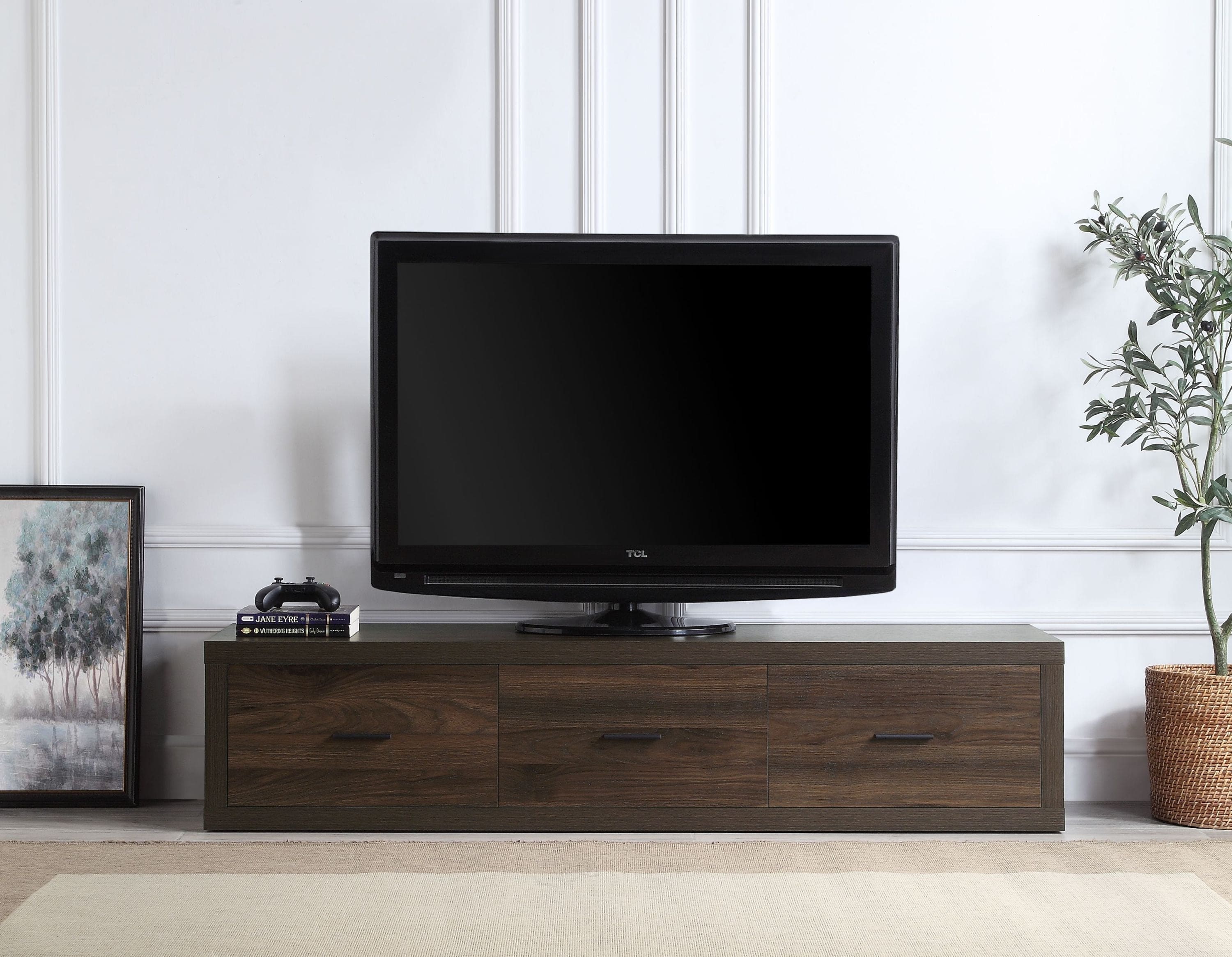 ACME Harel TV Stand, Walnut Finish LV00444