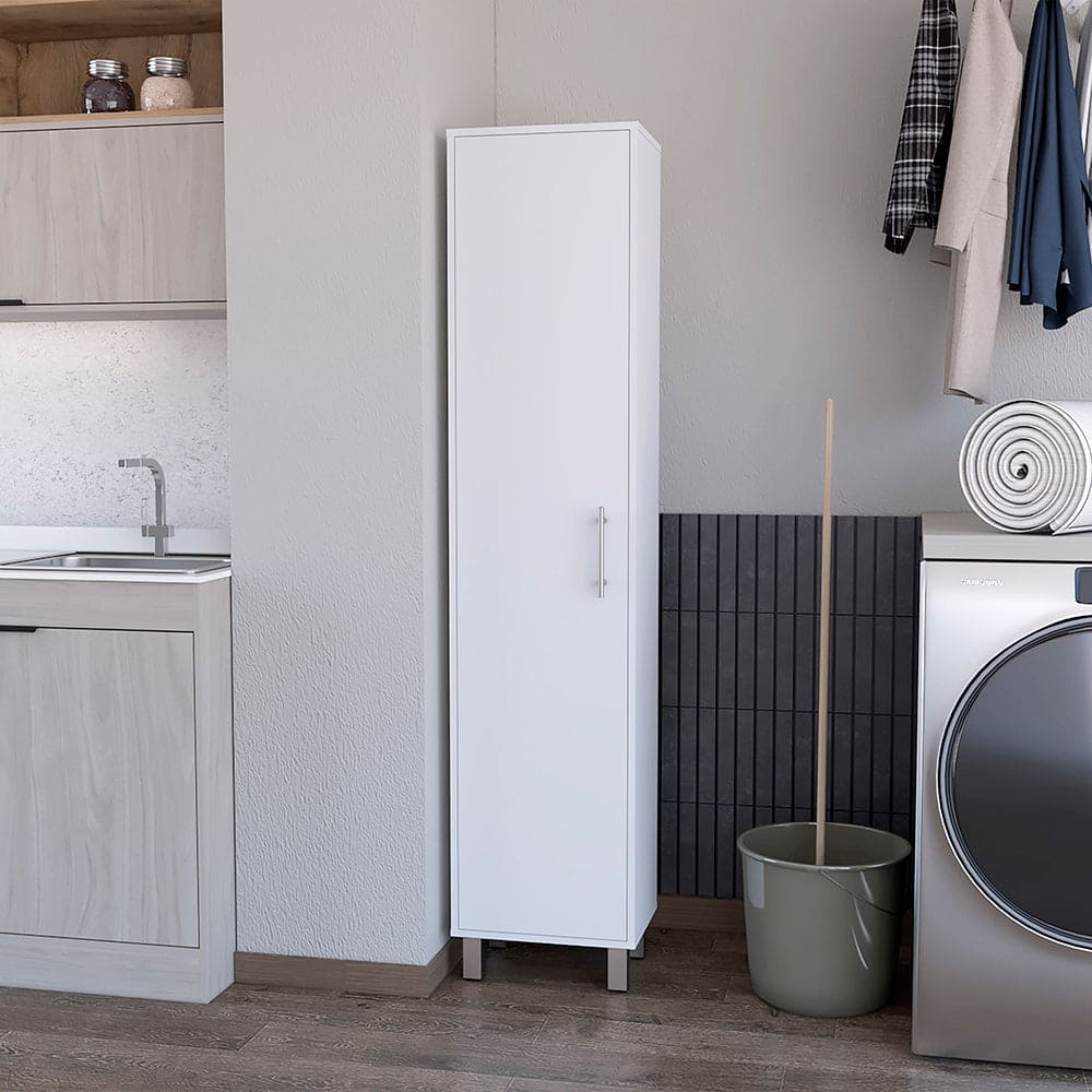 Storage Cabinet Buccan, Five Shelves, White Finish