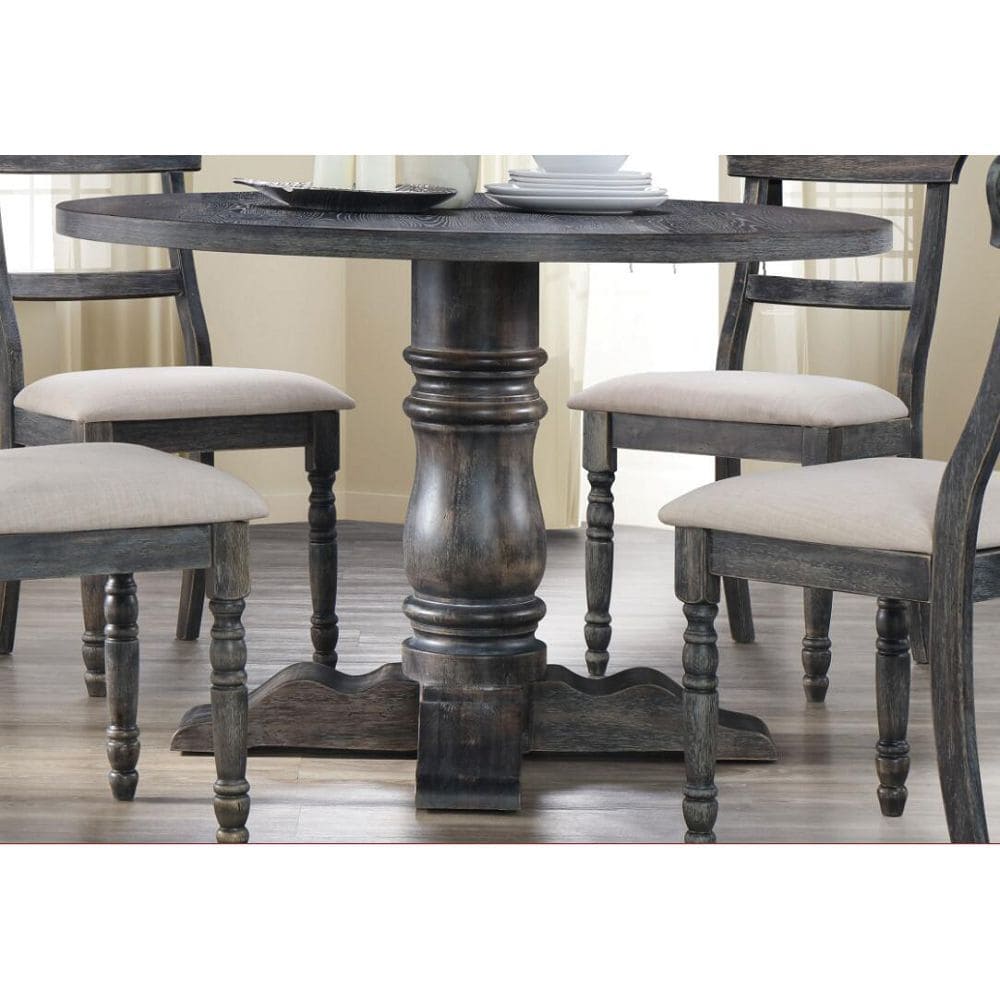 ACME Leventis Dining Table in Weathered Gray 74640