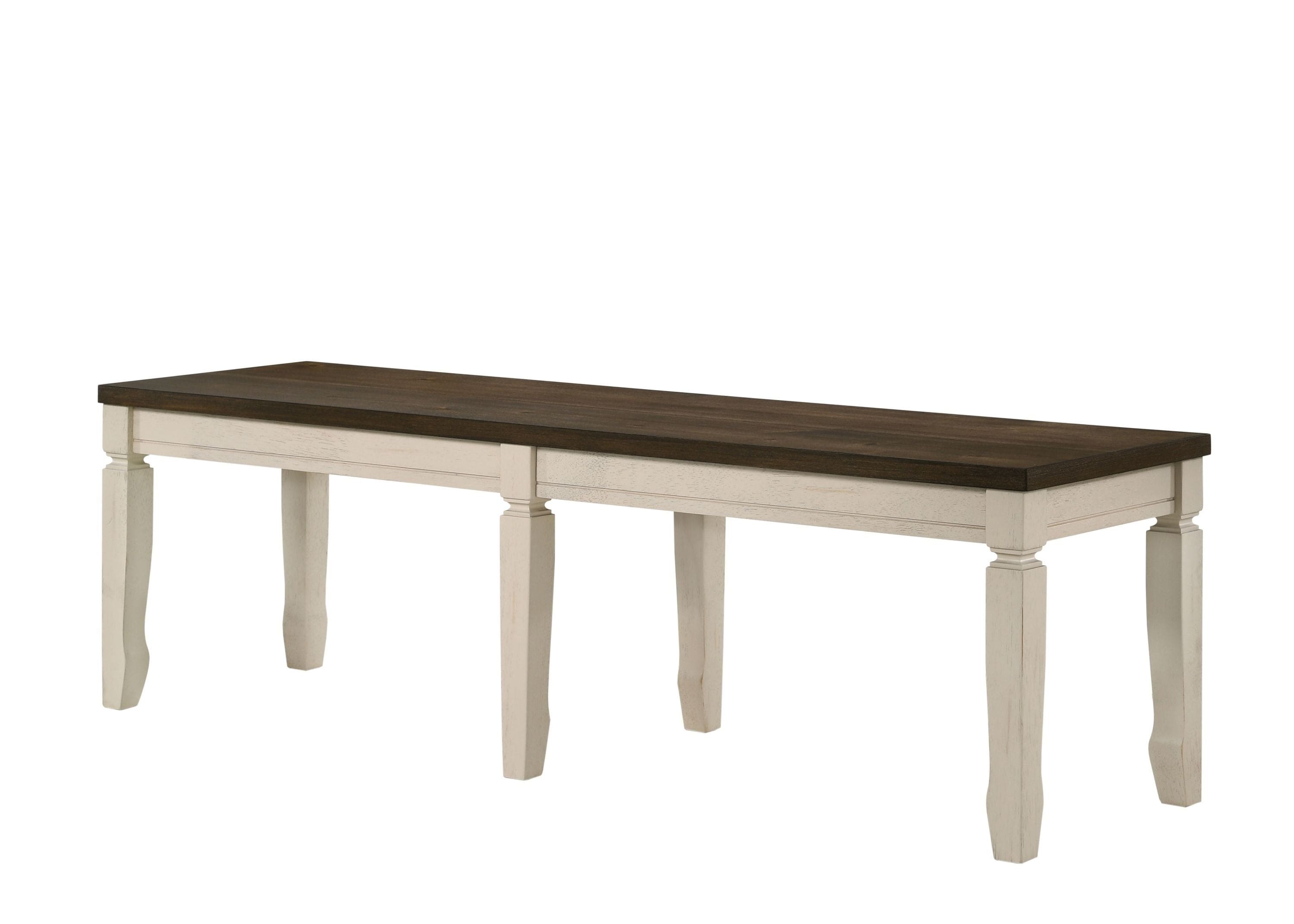 ACME Fedele Bench, Weathered Oak & Cream Finish 77193