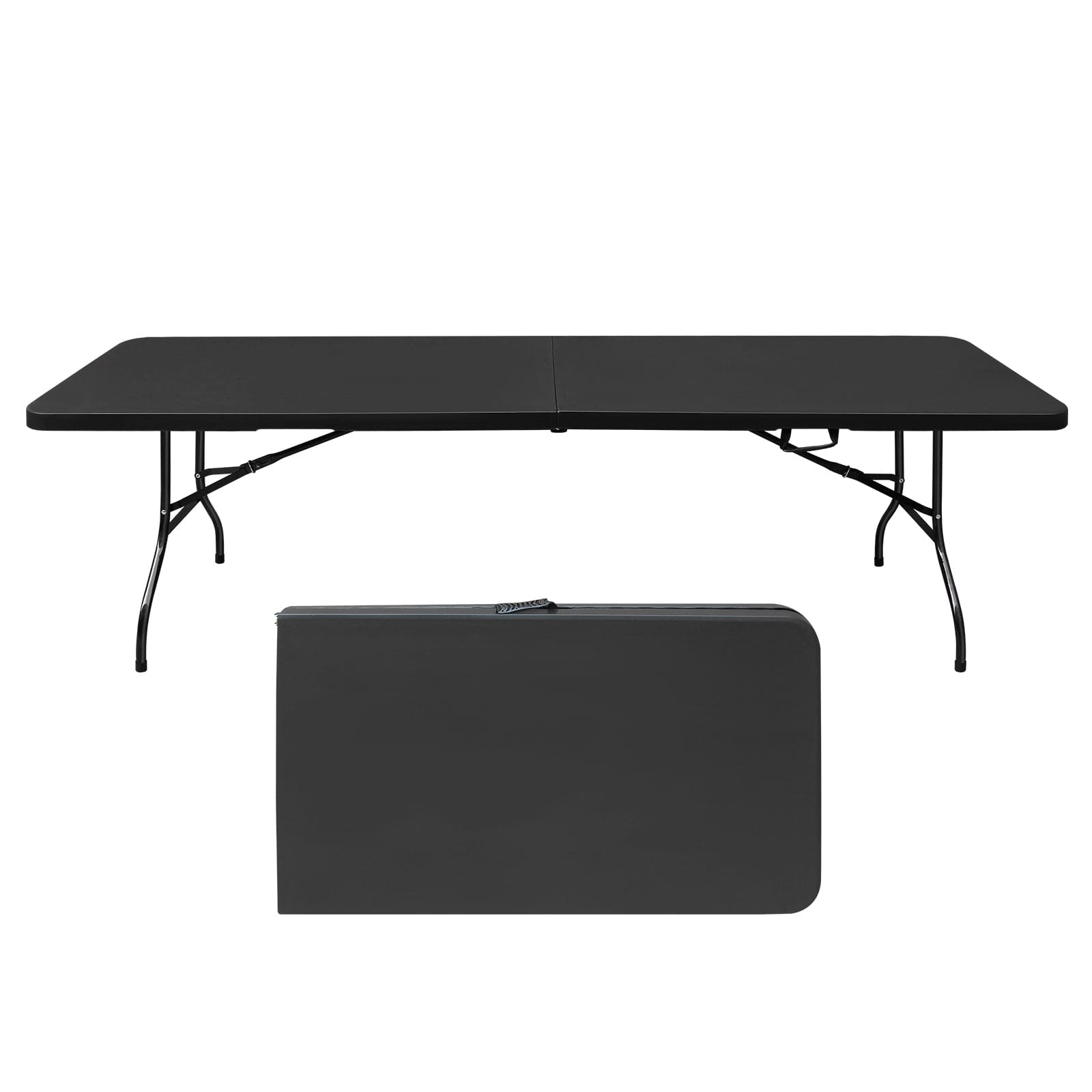 8ft Indoor and outdoor portable folding table maximum weight 135KG camping manor afternoon tea Strong, reliable, easy to damage, easy to carry and easy to store