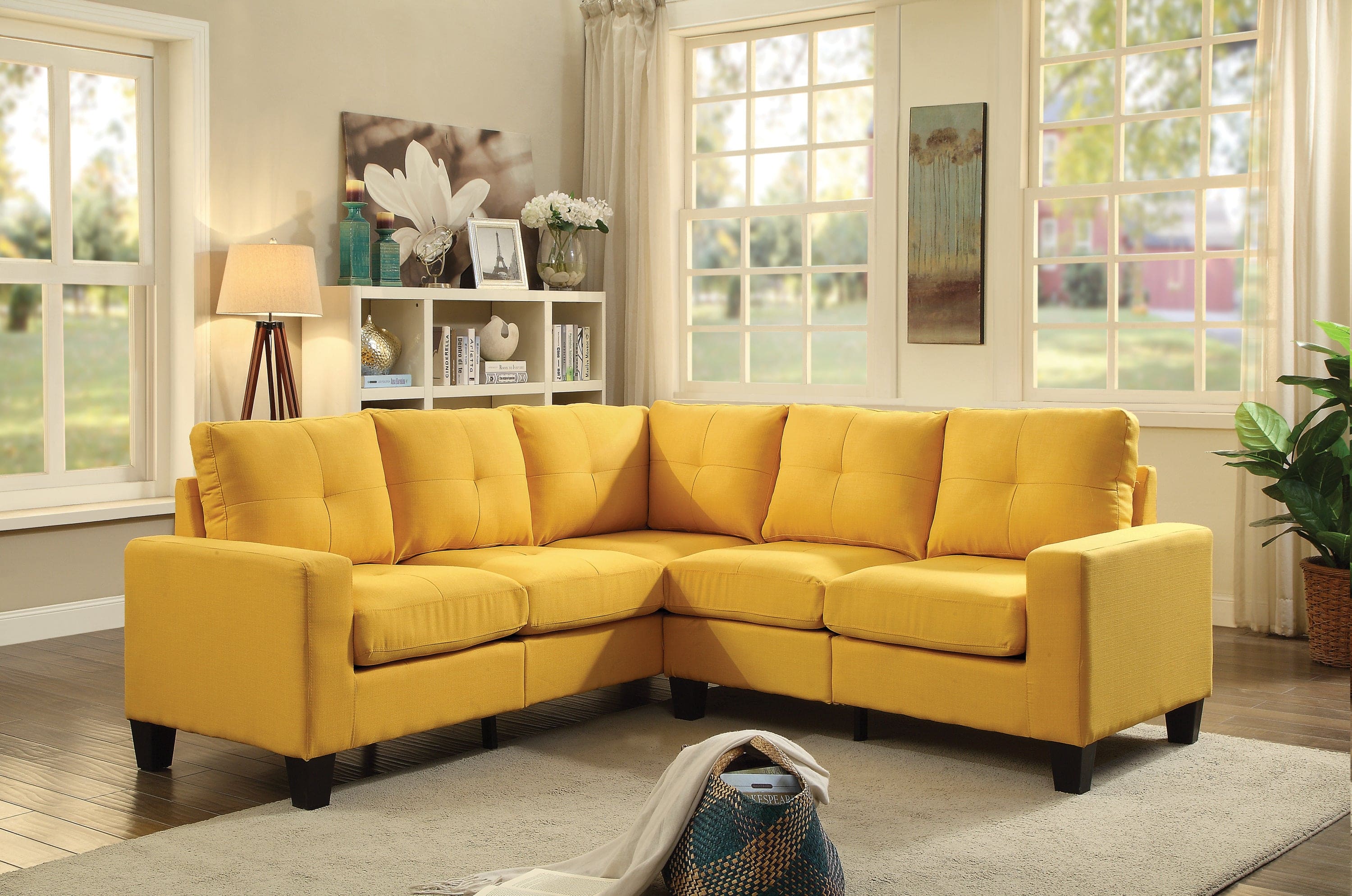 Glory Furniture Newbury G470B-SC Sectional, YELLOW