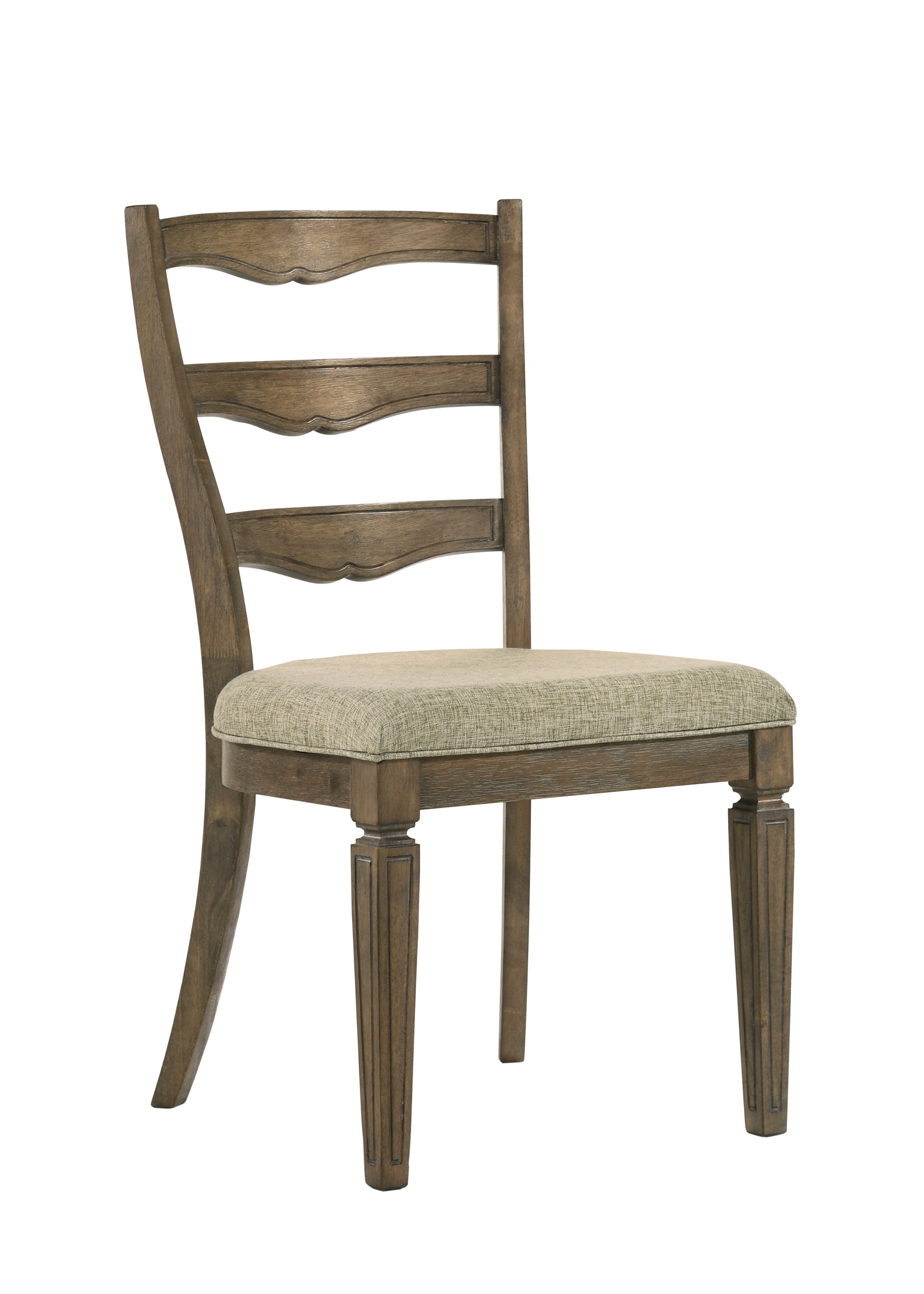 ACME Parfield Side Chair (Set-2), Fabric & Weathered Oak Finish DN01808