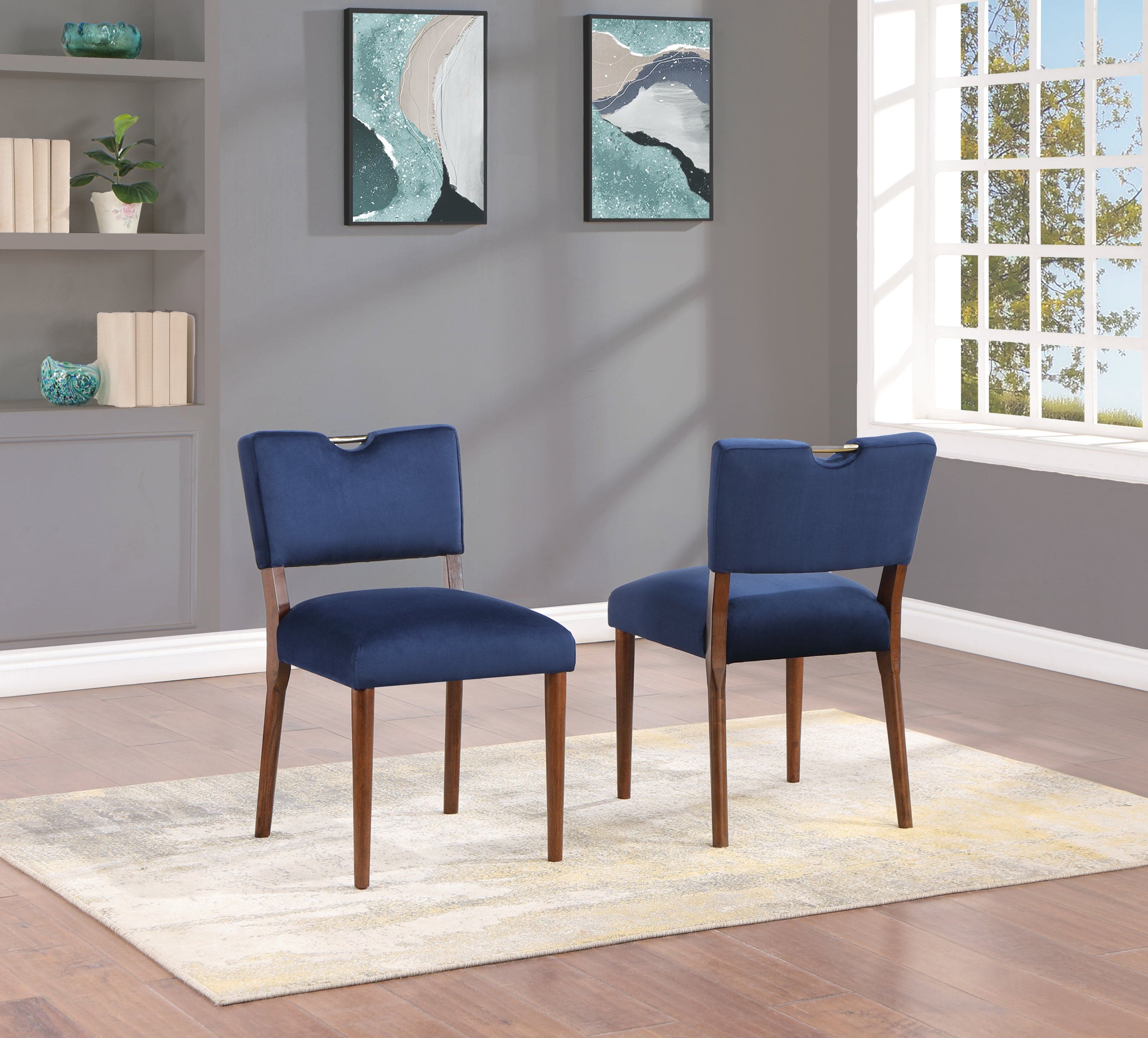 Bryson Navy Blue Velvet Dining Chair - Set of 2