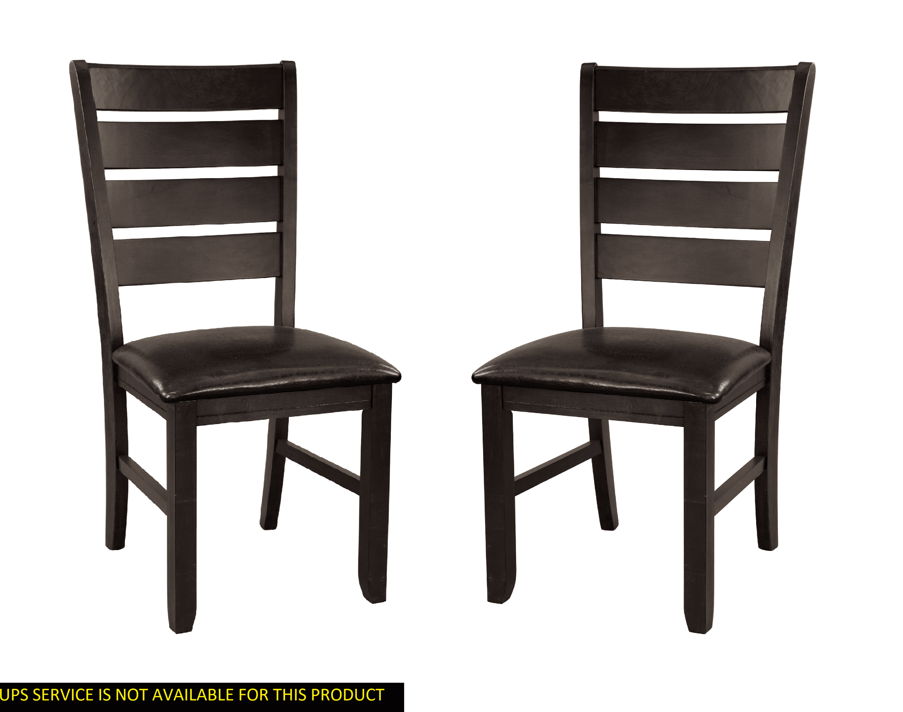 Contemporary Design Dark Oak Finish Wooden Side Chairs Set of 2pc Upholstered Dining Furniture