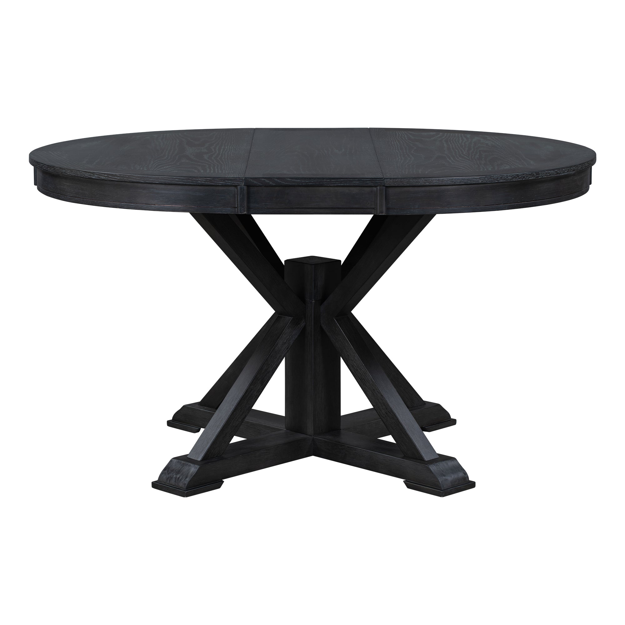 TREXM Retro Functional Extendable Dining Table with a 12" Leaf for Dining Room and Living Room (Espresso)