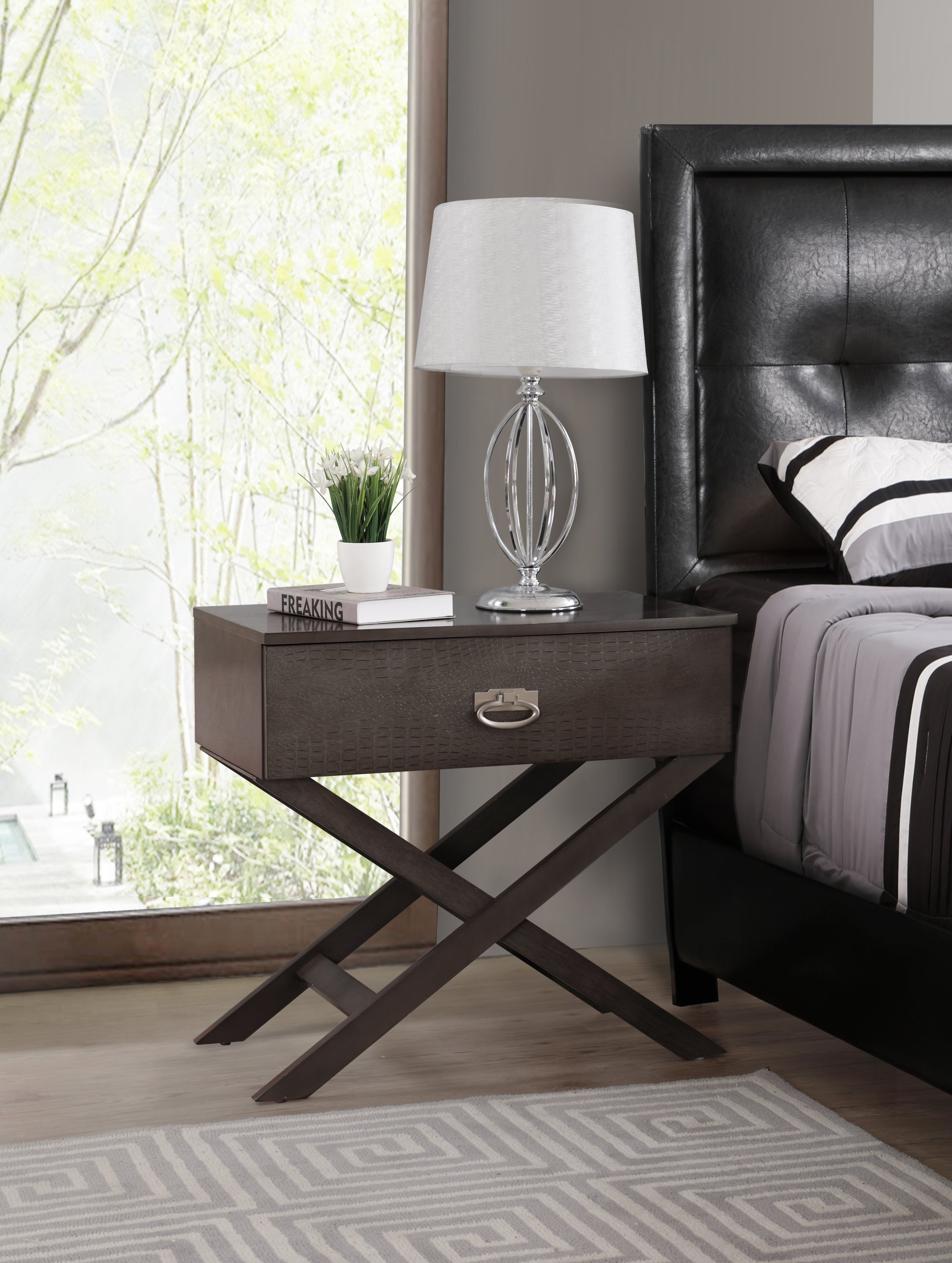 Glory Furniture Xavier G0071-N Nightstand , Gray