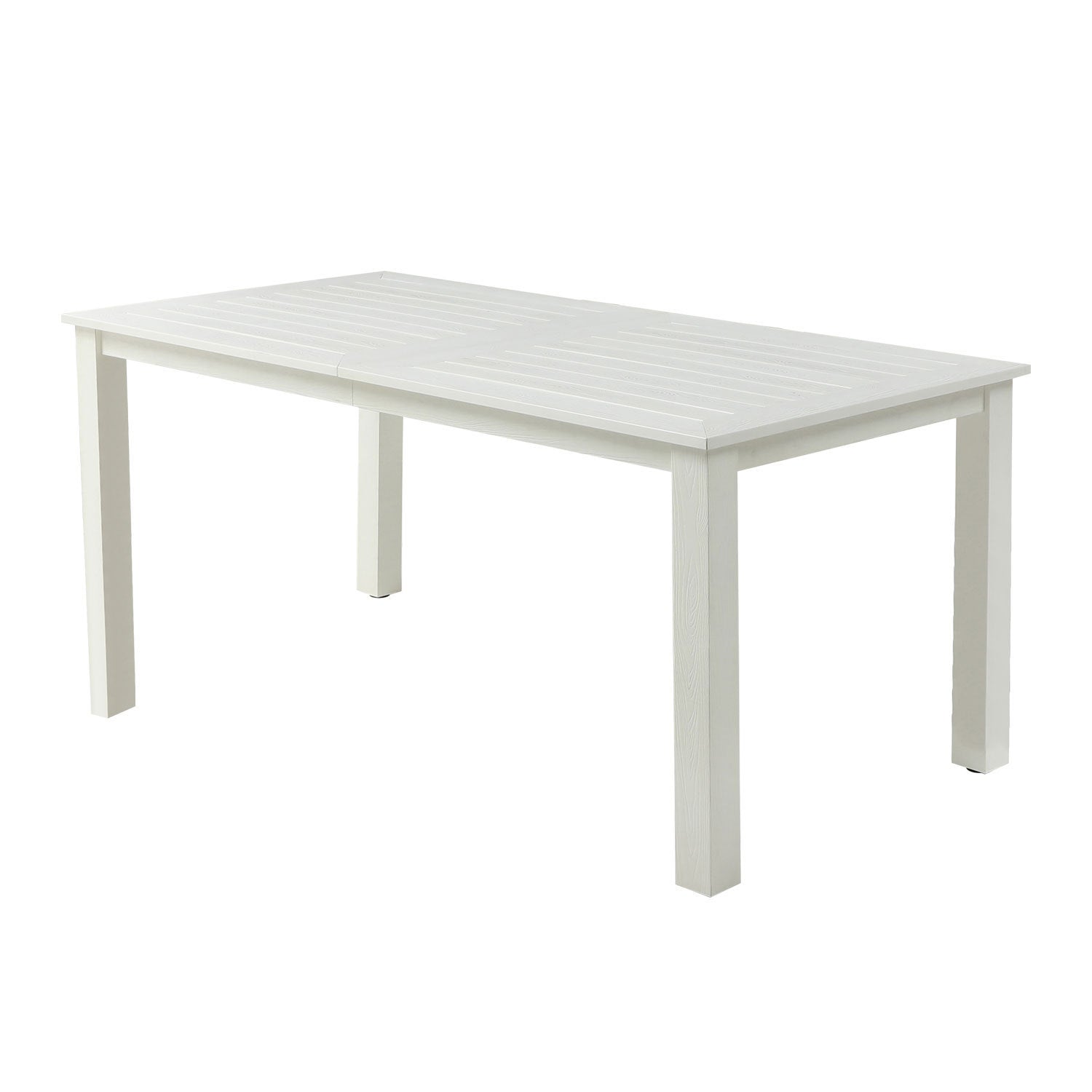 HIPS Outdoor Dining Table,70.86" Rectangular All Weather  Dining Table for 4-6 Persons, Dining table for Outdoors and Indoors White