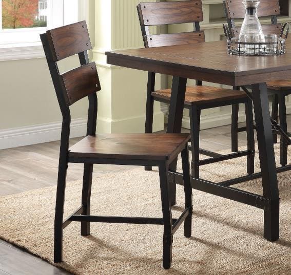 ACME Mariatu Side Chair (Set-2), Oak (2Pc/1Ctn) 72457