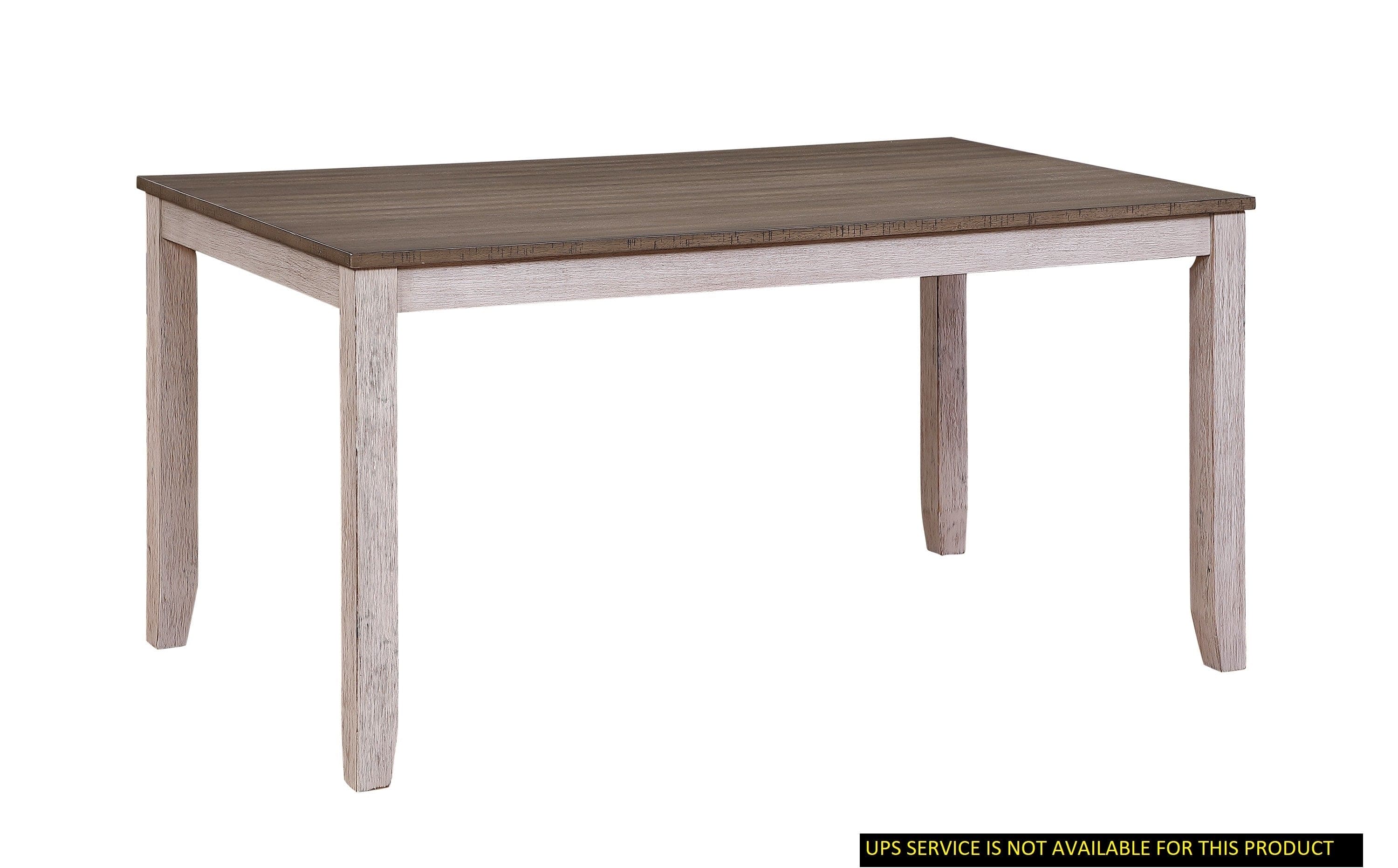 Transitional Design Rectangular 1pc Dining Table Grayish White and Brown Finish Furniture