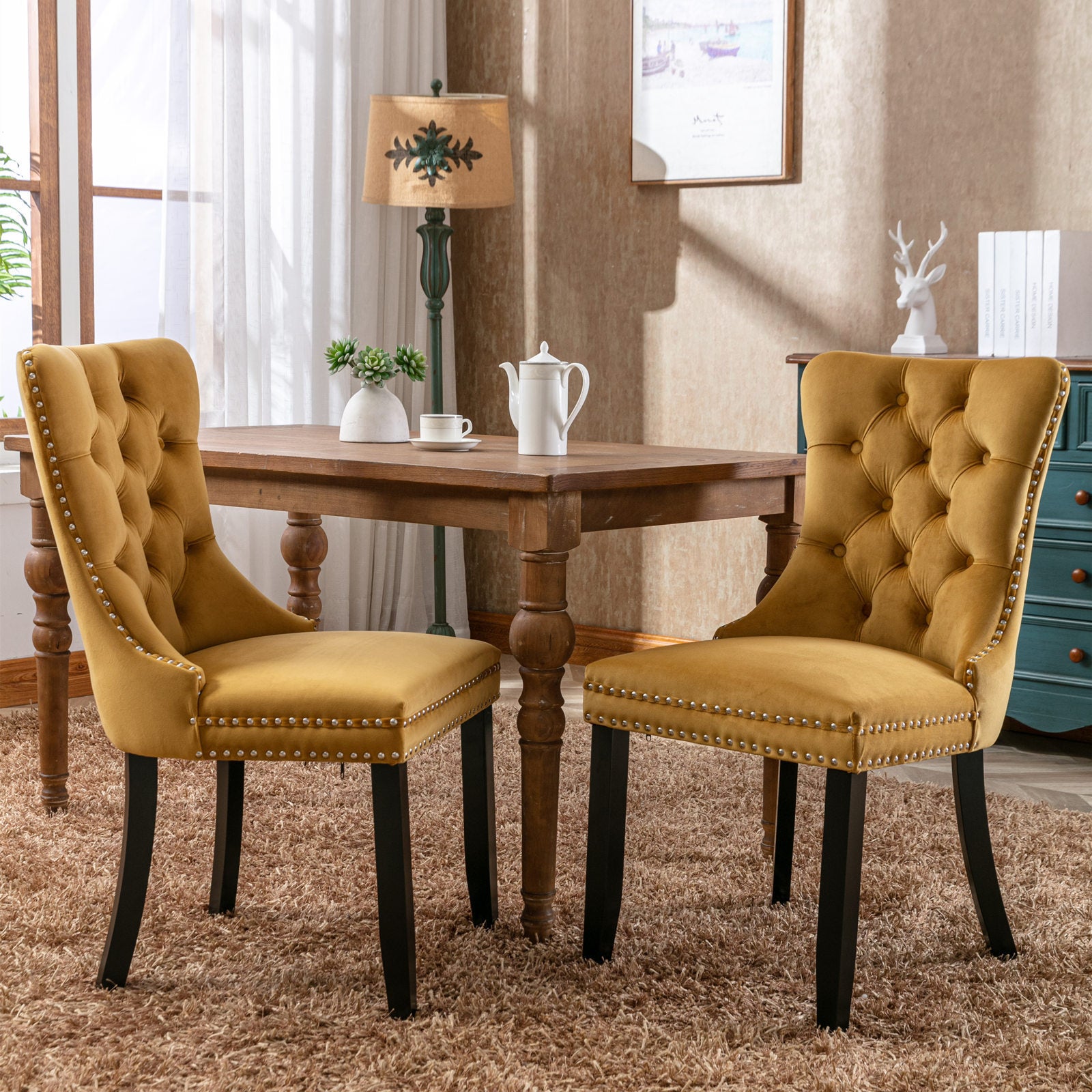 Velvet Upholstered Dining Chair