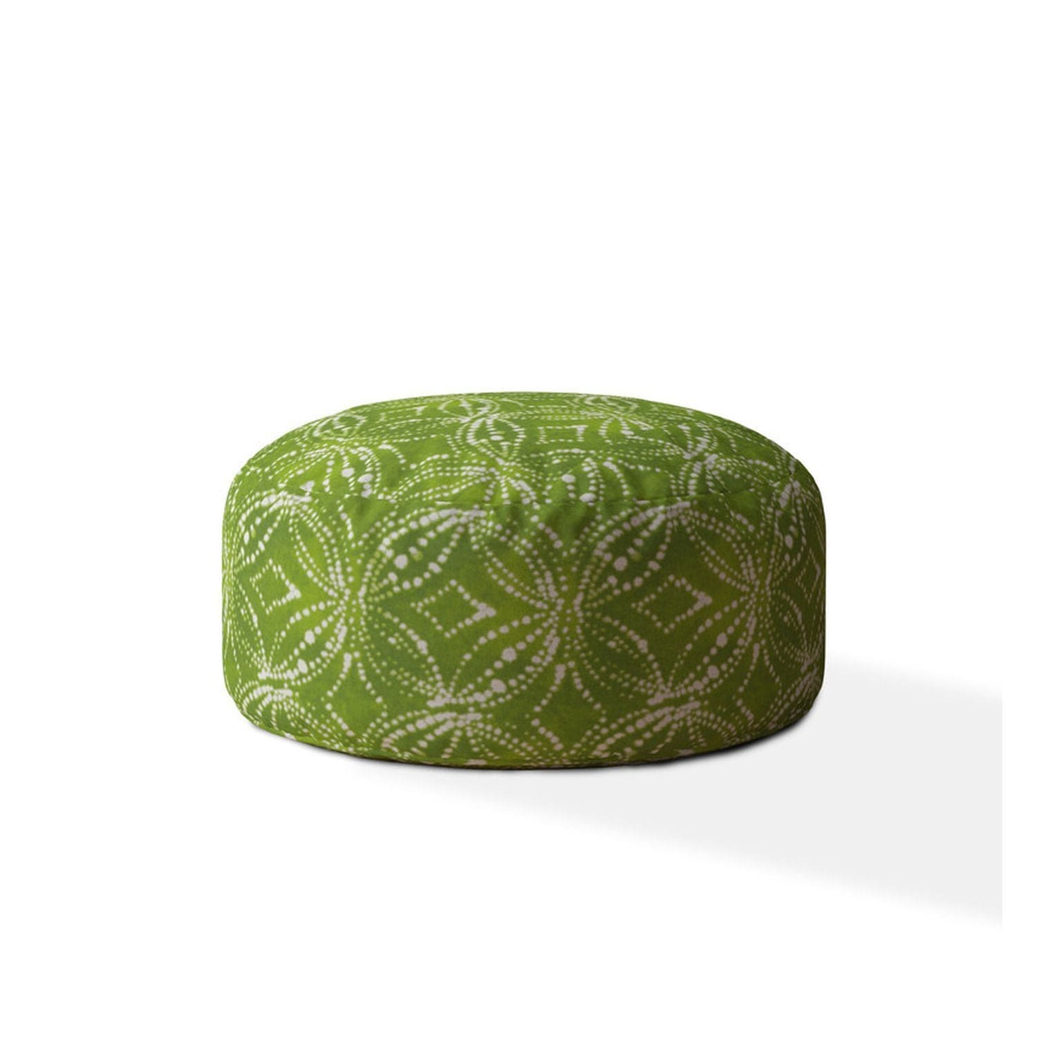 Indoor RIGEL Green Round Zipper Pouf - Cover Only - 24in dia x 20in tall