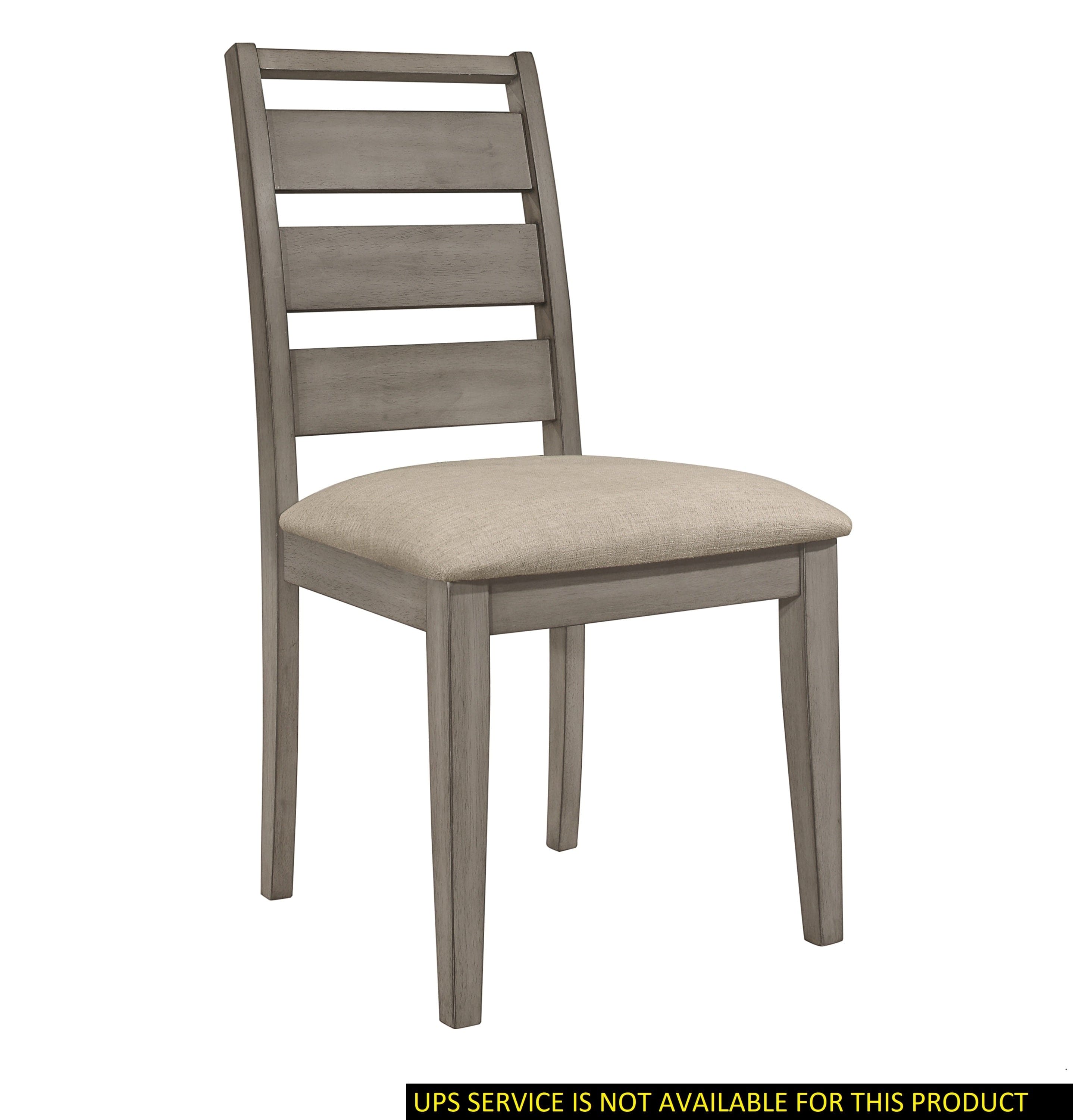 Weathered Gray Finish Rustic Style Dining Side Chair 2pc Set Upholstered Seat Transitional Framing Wooden Furniture