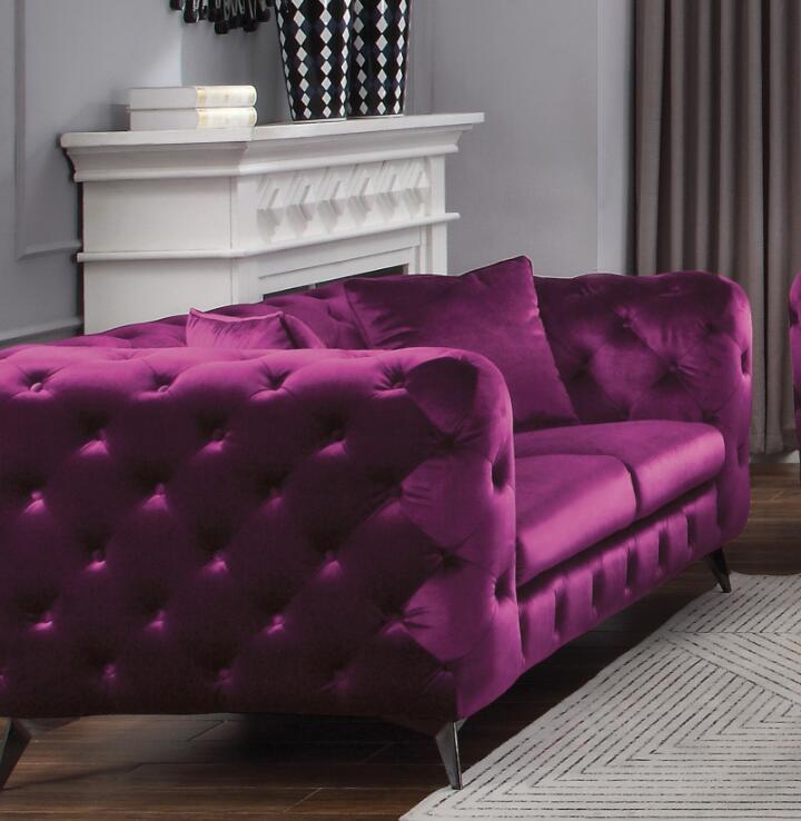 ACME Atronia Loveseat, Purple Fabric 54906