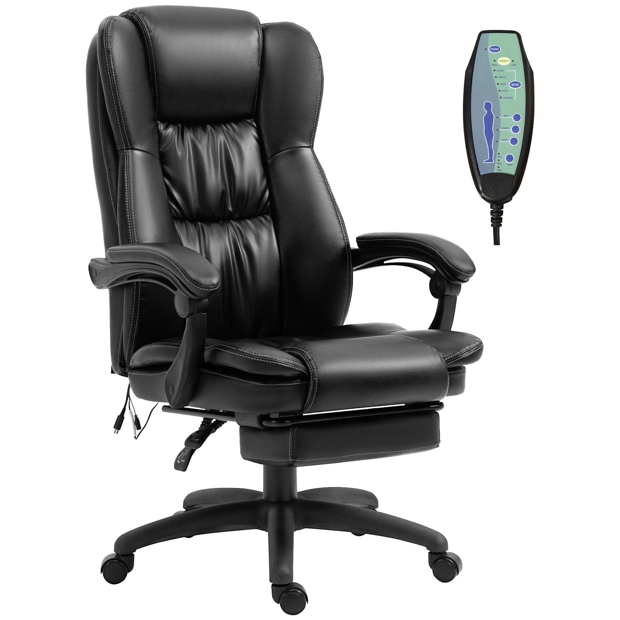 Back Massage Office Chair, Black