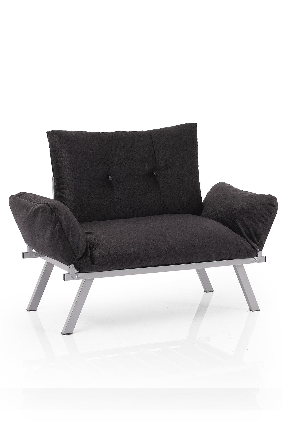 Alora Metal Legs Futon Love seat