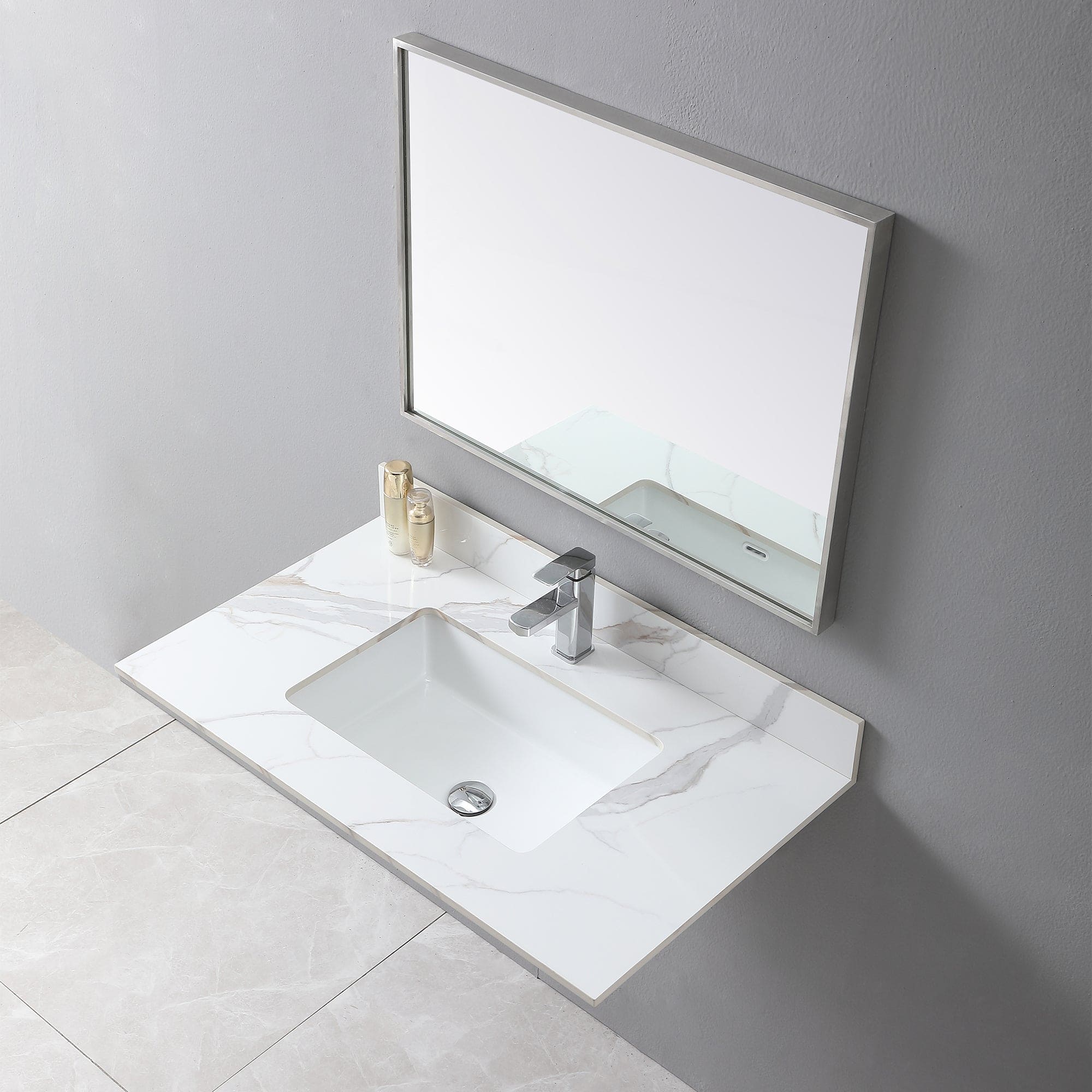 Montary 37inch bathroom vanity top stone carrara gold