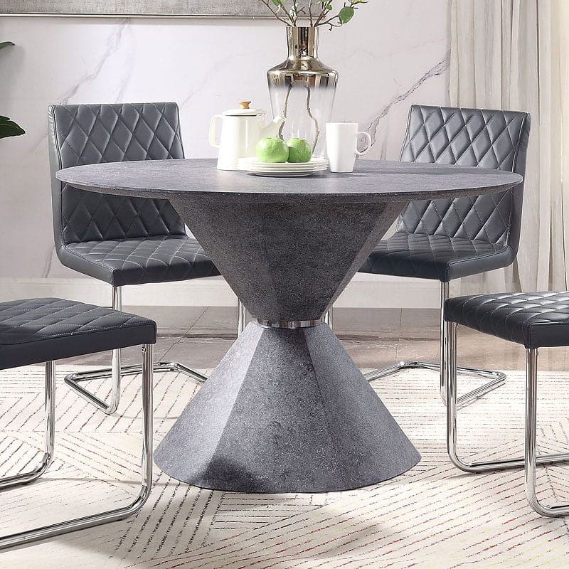 ACME Ansonia Dining Table, Faux Concrete 77830