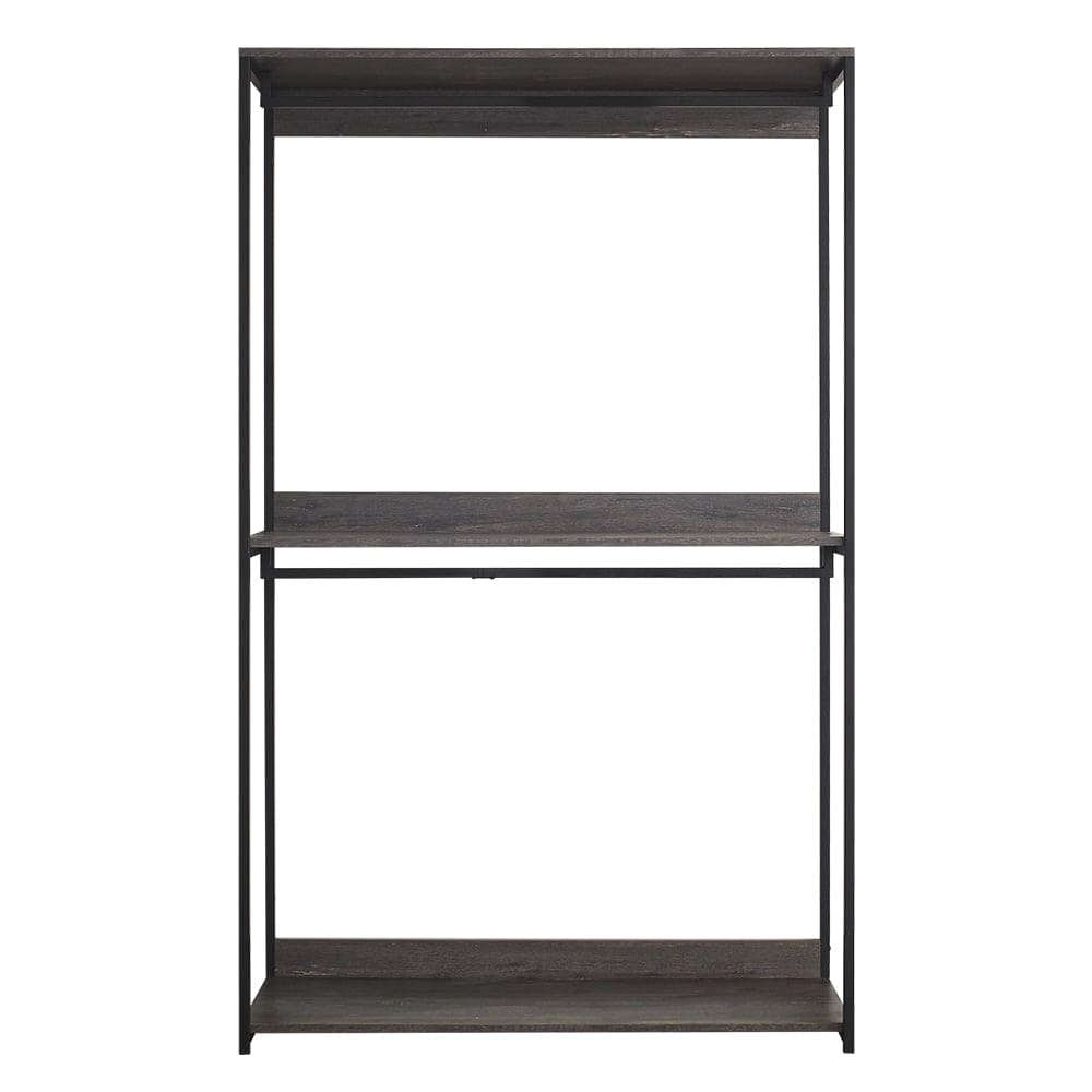 Monica 47" Farmhouse Wood Walk-in Closet Organizer with One Shelf in Rustic Gray