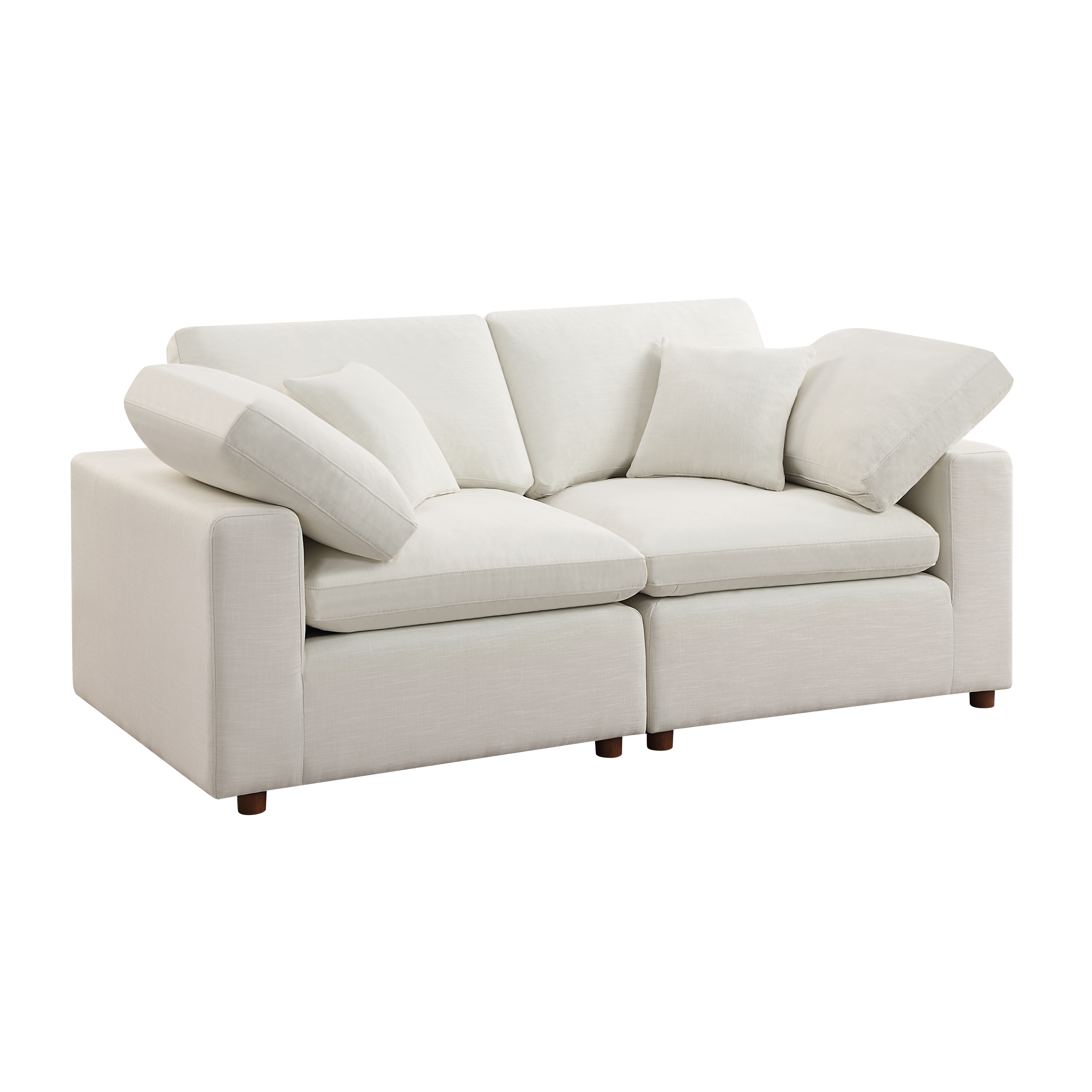 Modern Modular Sectional Sofa Set, Self-customization Design Sofa, White