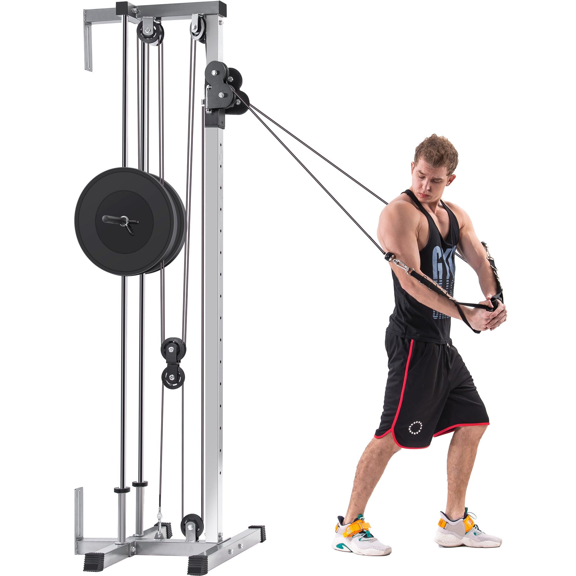 Lat Pulldown Machine Home Gym Fitness Silver