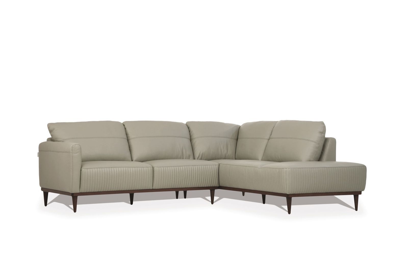 ACME Tampa Sectional Sofa, Airy Green Leather (1Set/2Ctn) 54975