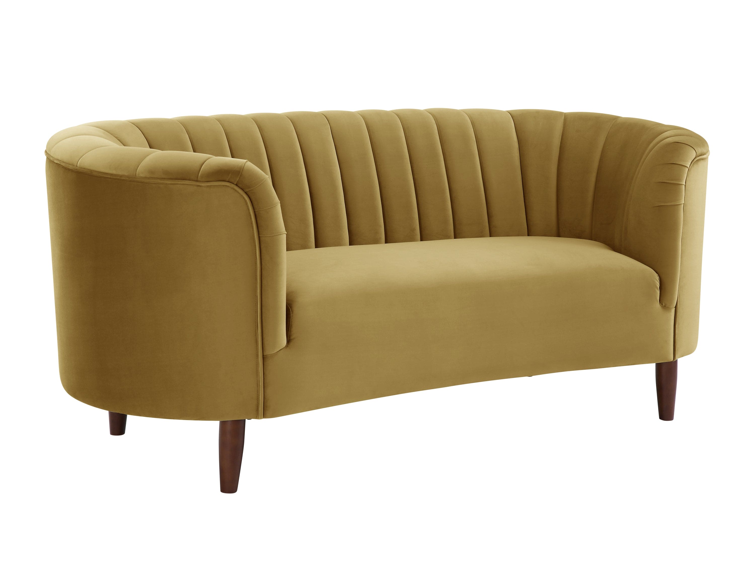 ACME Millephri Loveseat  in Olive Yellow Velvet LV00164