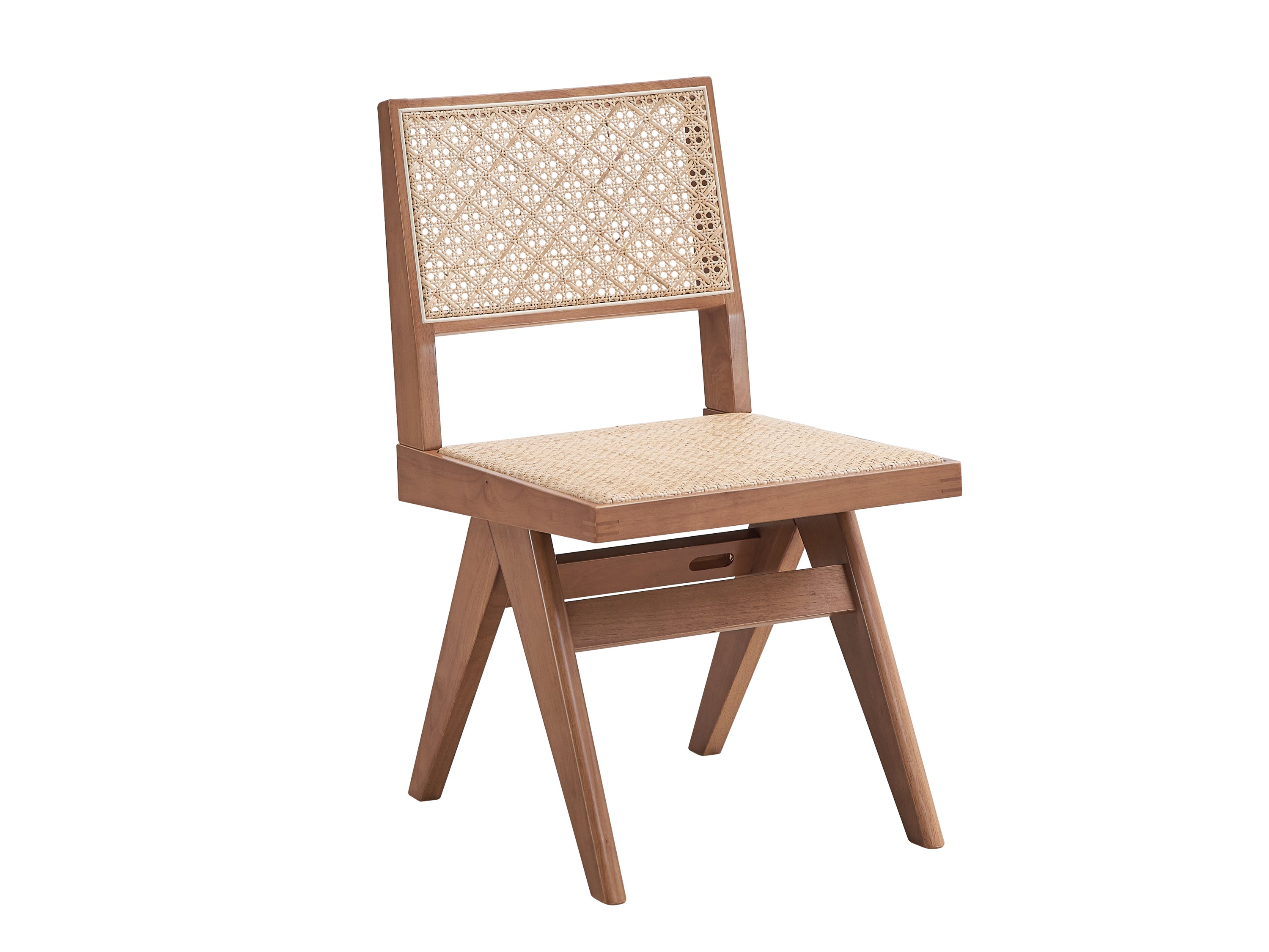 ACME Velentina Side Chair (Set-2), Rattan & Natural Finish DN02372