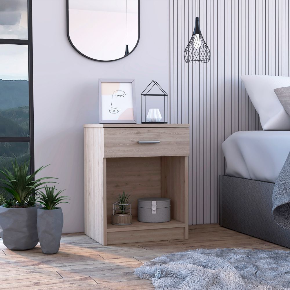 Merimac 1-Drawer 1-Shelf Nightstand White