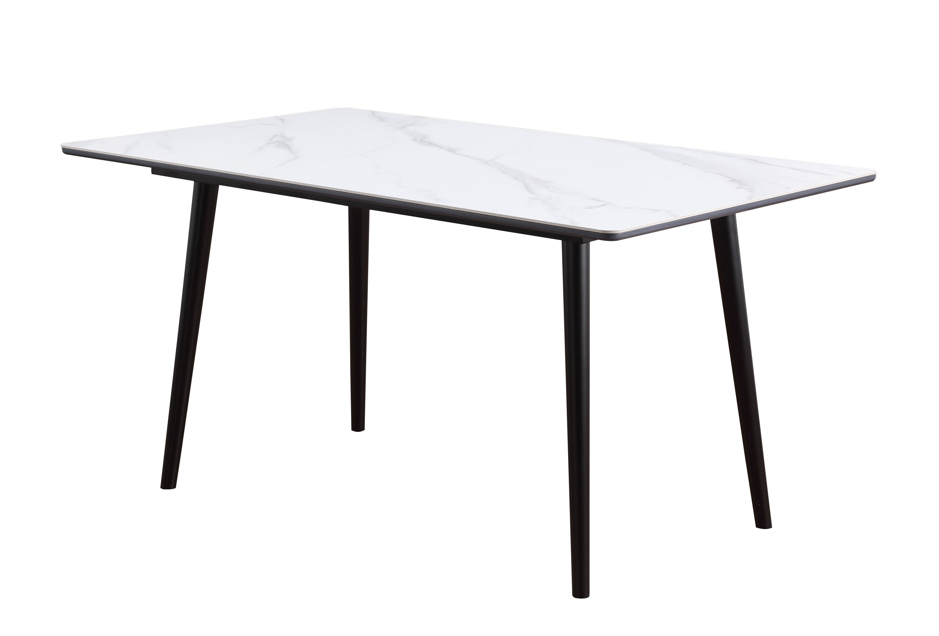 Modern Contemporary Dining Table 1pc White Sintered Stone Table Stylish Dining Furniture