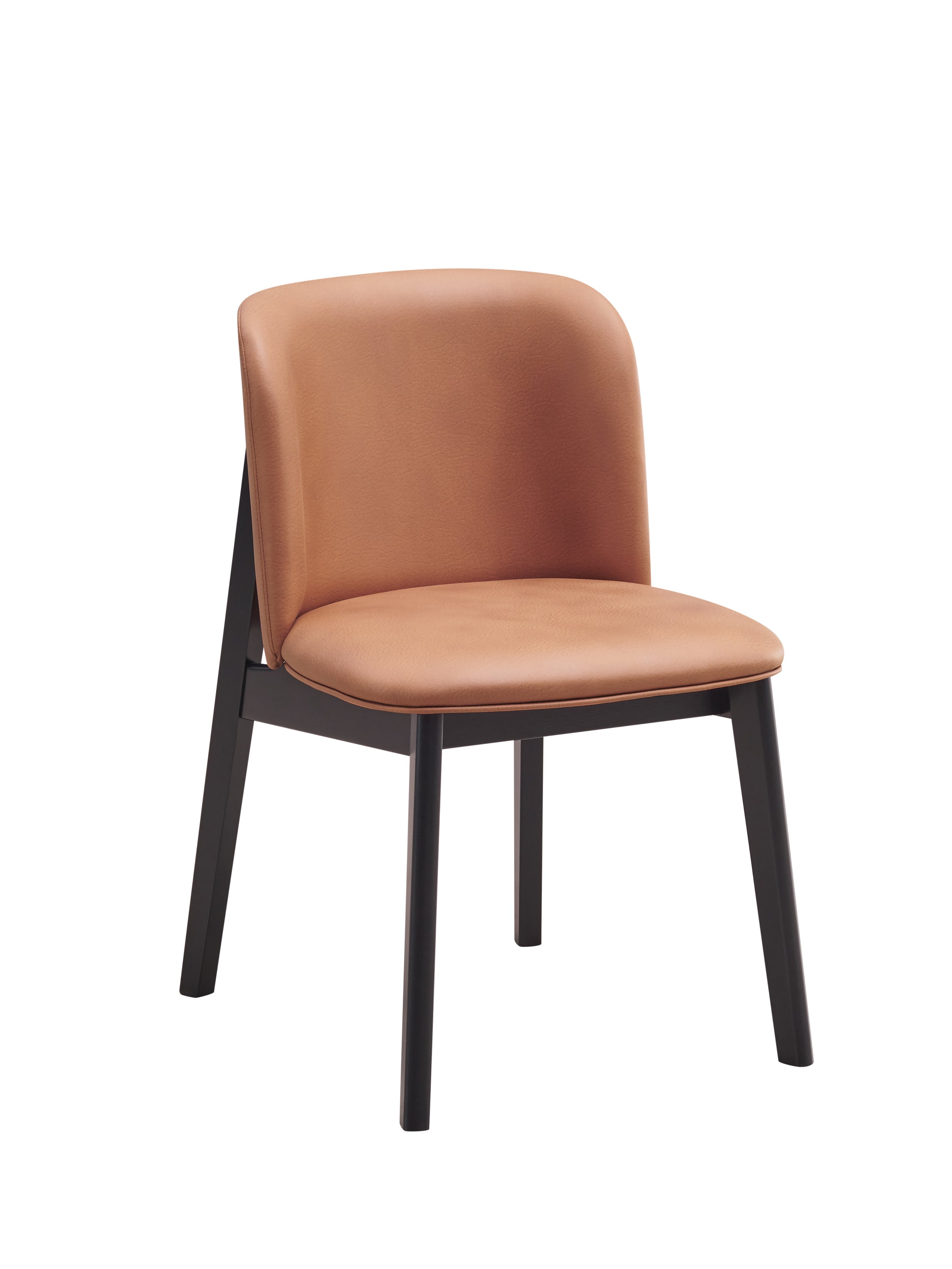 ACME Eliora Side Chair (Set-2), Camel Fabric & Black Finish DN02367