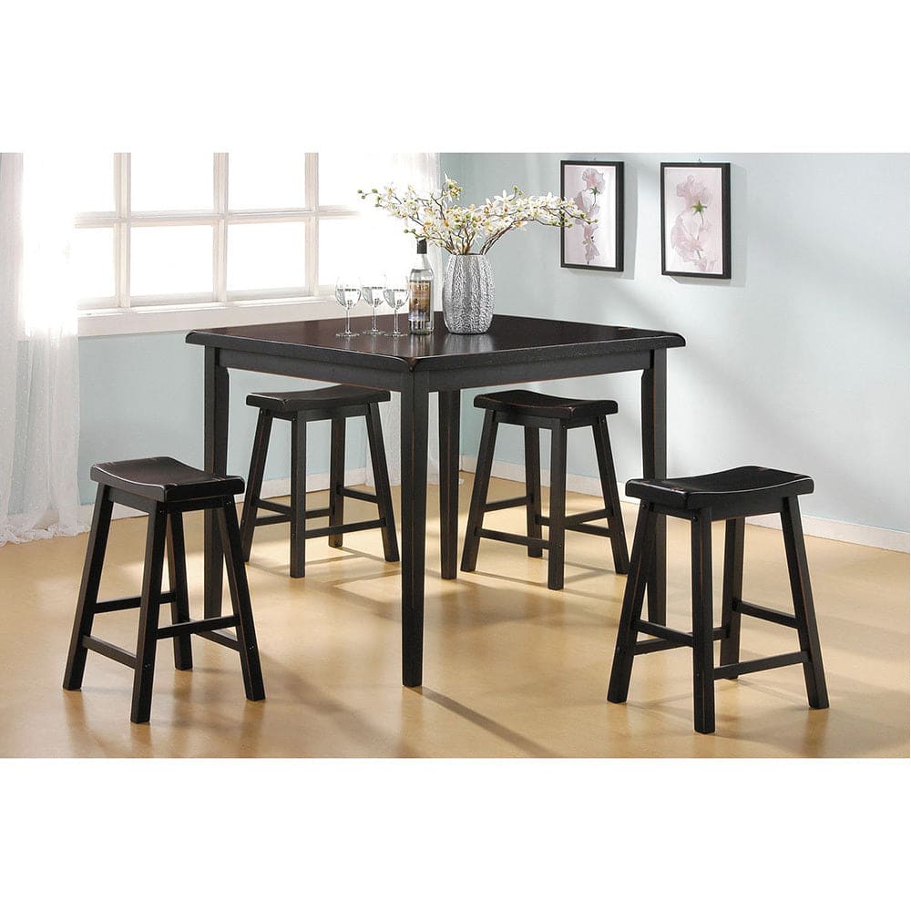 ACME Gaucho Counter Height Set (5Pc Pk) in Black 07288