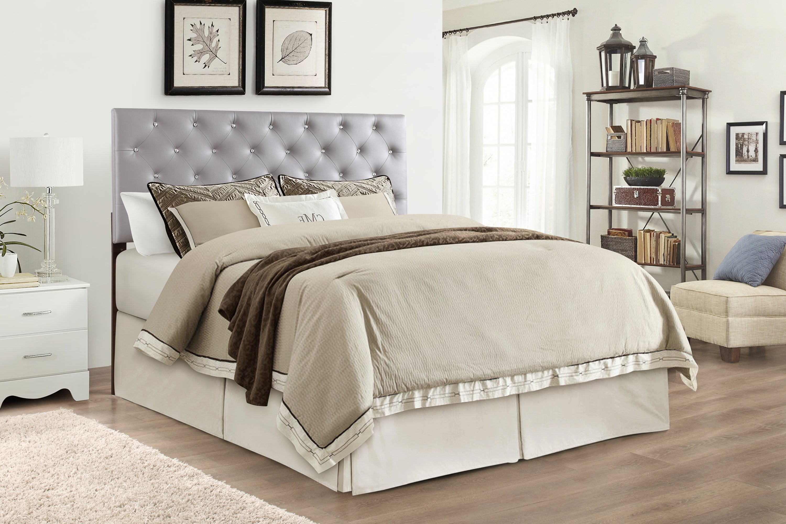 Glory Furniture Super Nova G0134-QHB Queen  Bed , LIGHT GREY