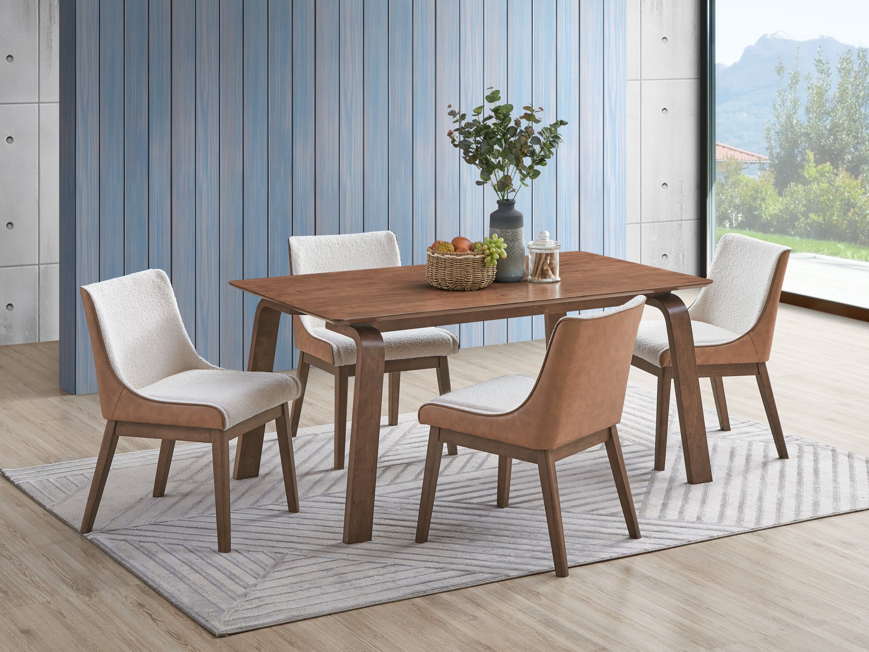 ACME Ginny Dining Table, Walnut Finish DN02307