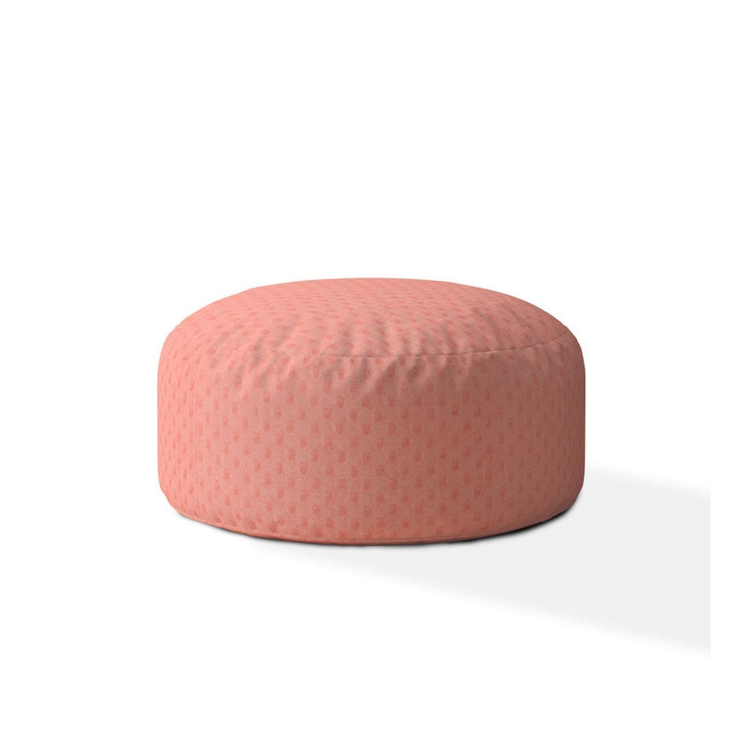 Indoor MINKY DIMPLE DOT Plush Baby Pink Round Zipper Pouf - Cover Only - 24in dia x 20in tall