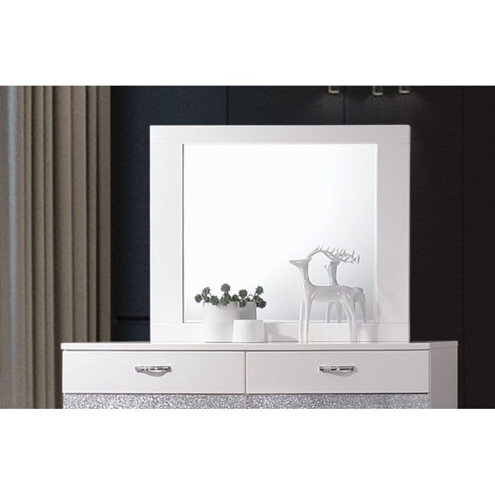 ACME Naima II Mirror in White High Gloss 26774