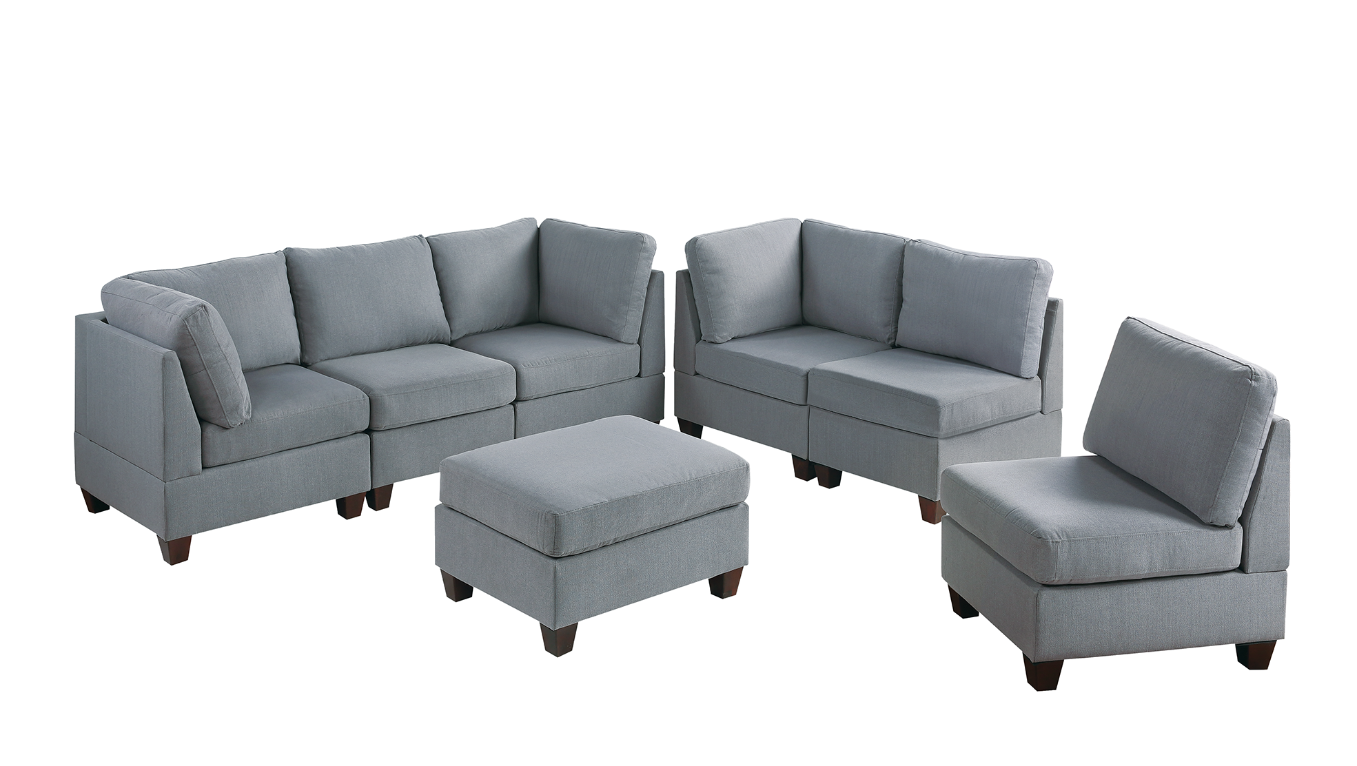 MODULAR SET - 7PC in Gray