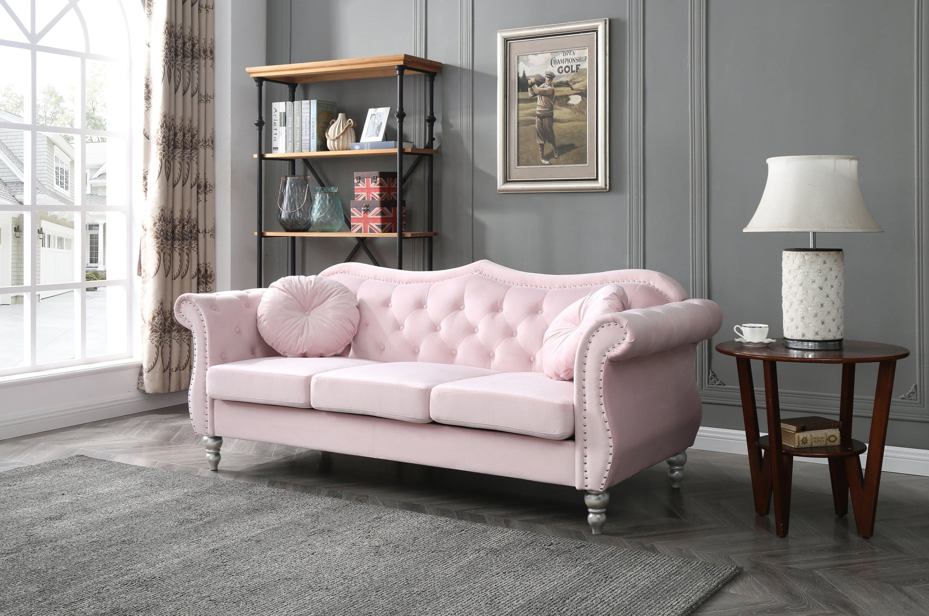 Glory Furniture Hollywood G0664A-S Sofa , PINK