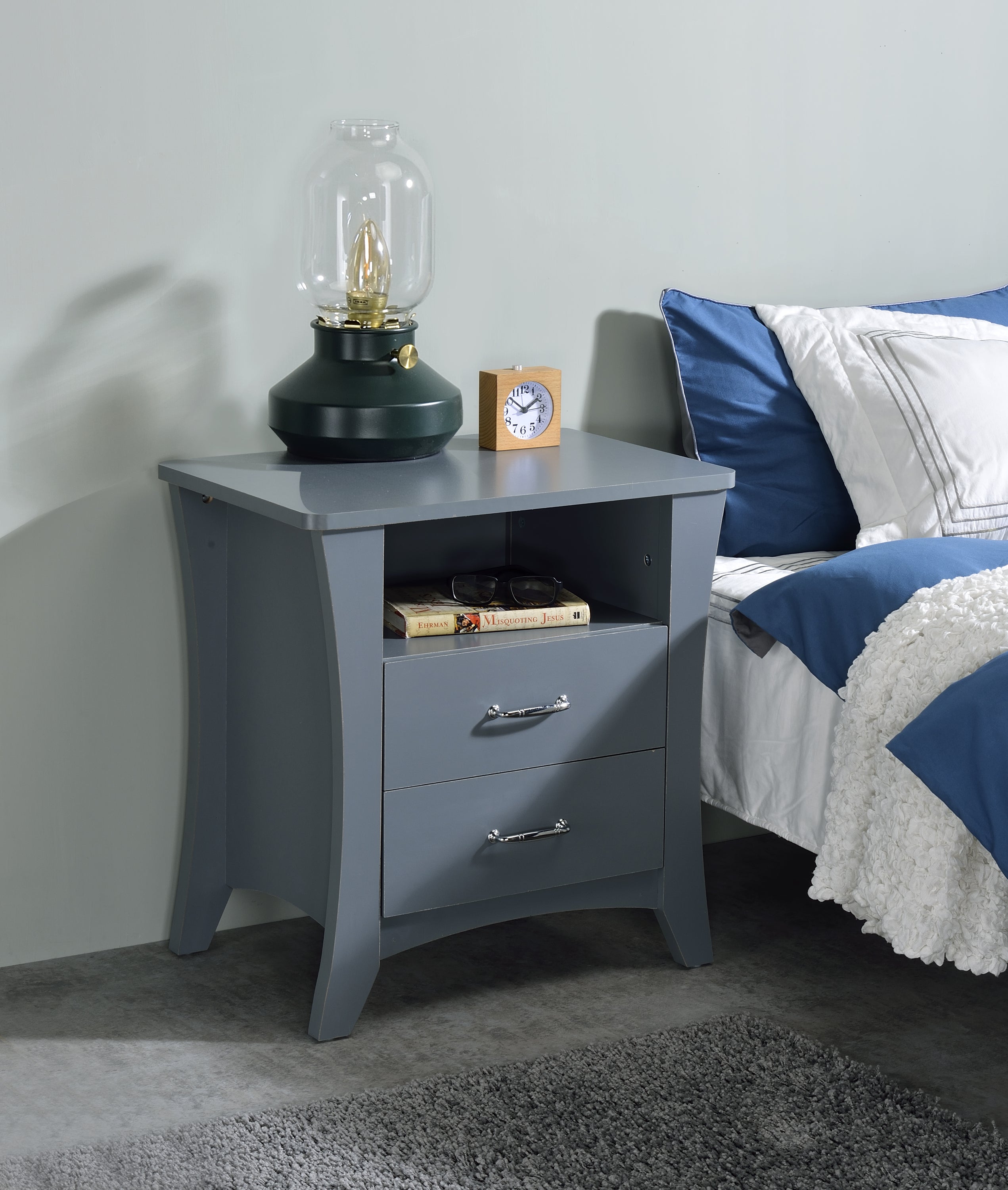 ACME Colt Nightstand in Gray Finish AC00382