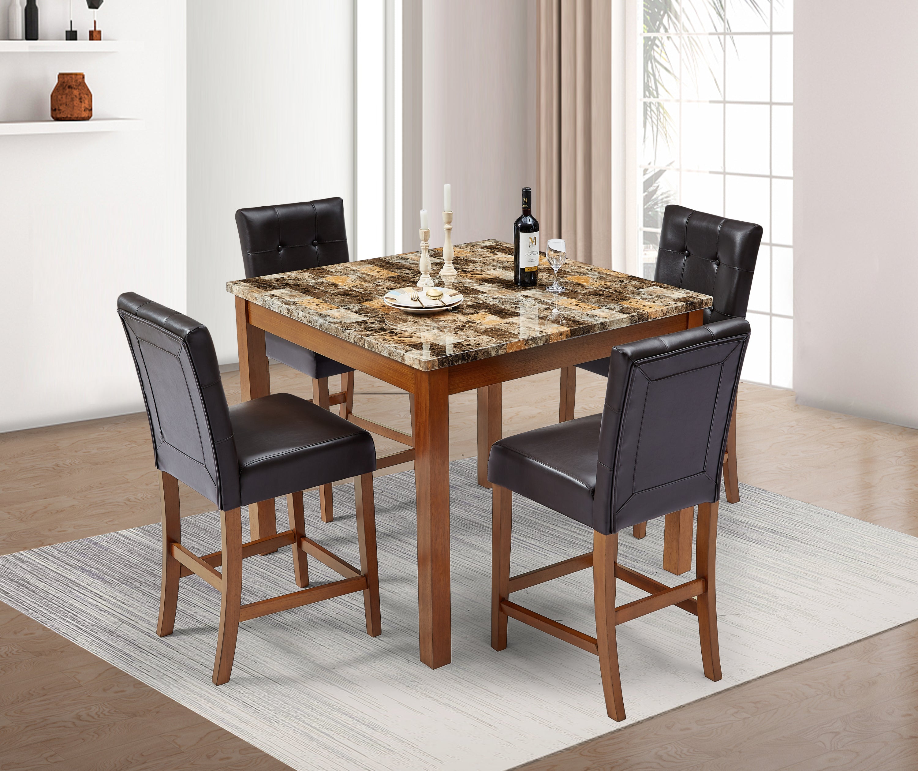 Nordic  Square Dining Table and chair